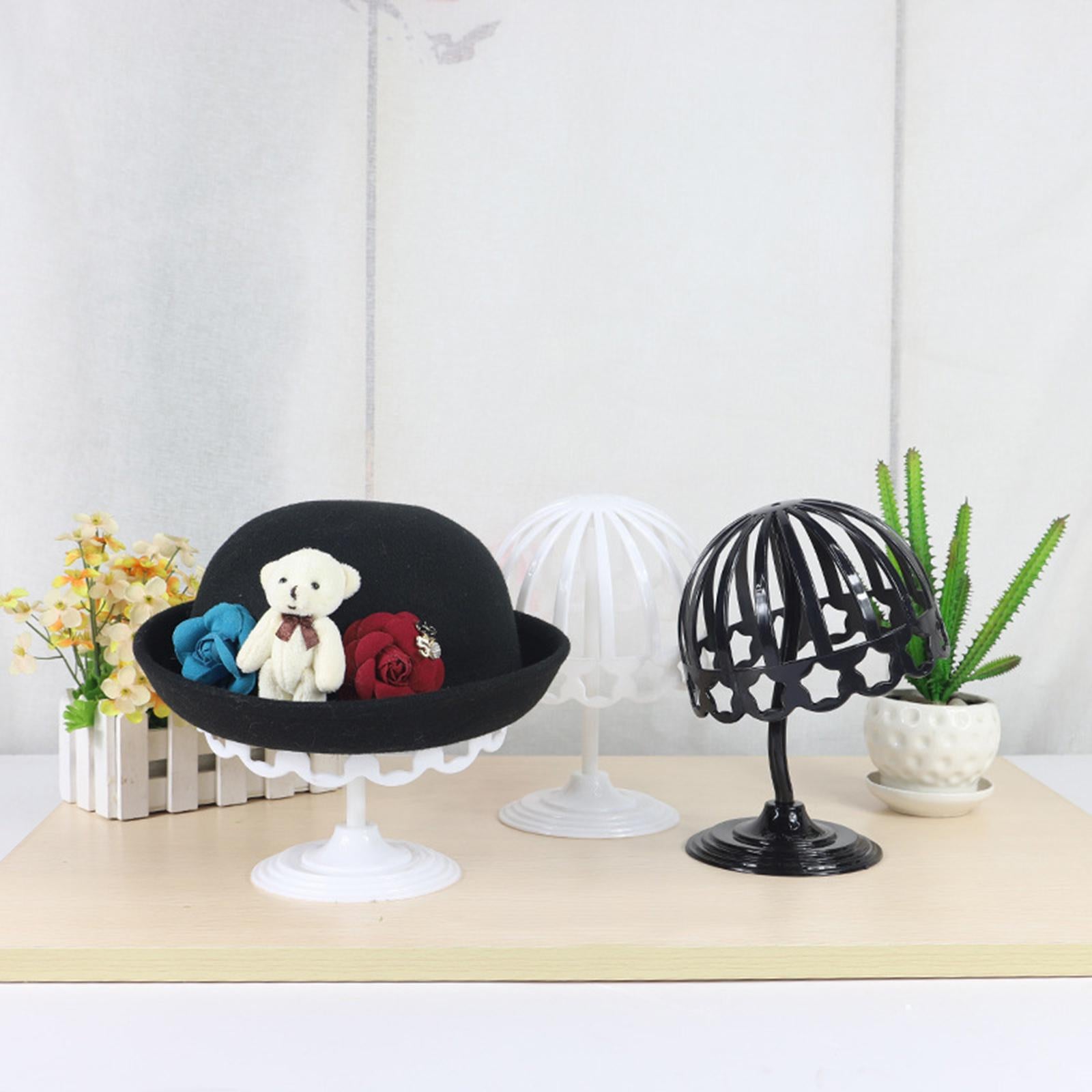 Baby Hat Caps Storage Holder Rack Helmet Display Stand Wig Organizer Shelf Black 46cm