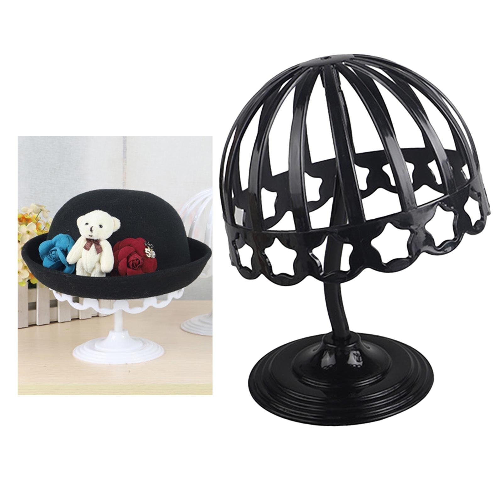 Baby Hat Caps Storage Holder Rack Helmet Display Stand Wig Organizer Shelf Black 52cm