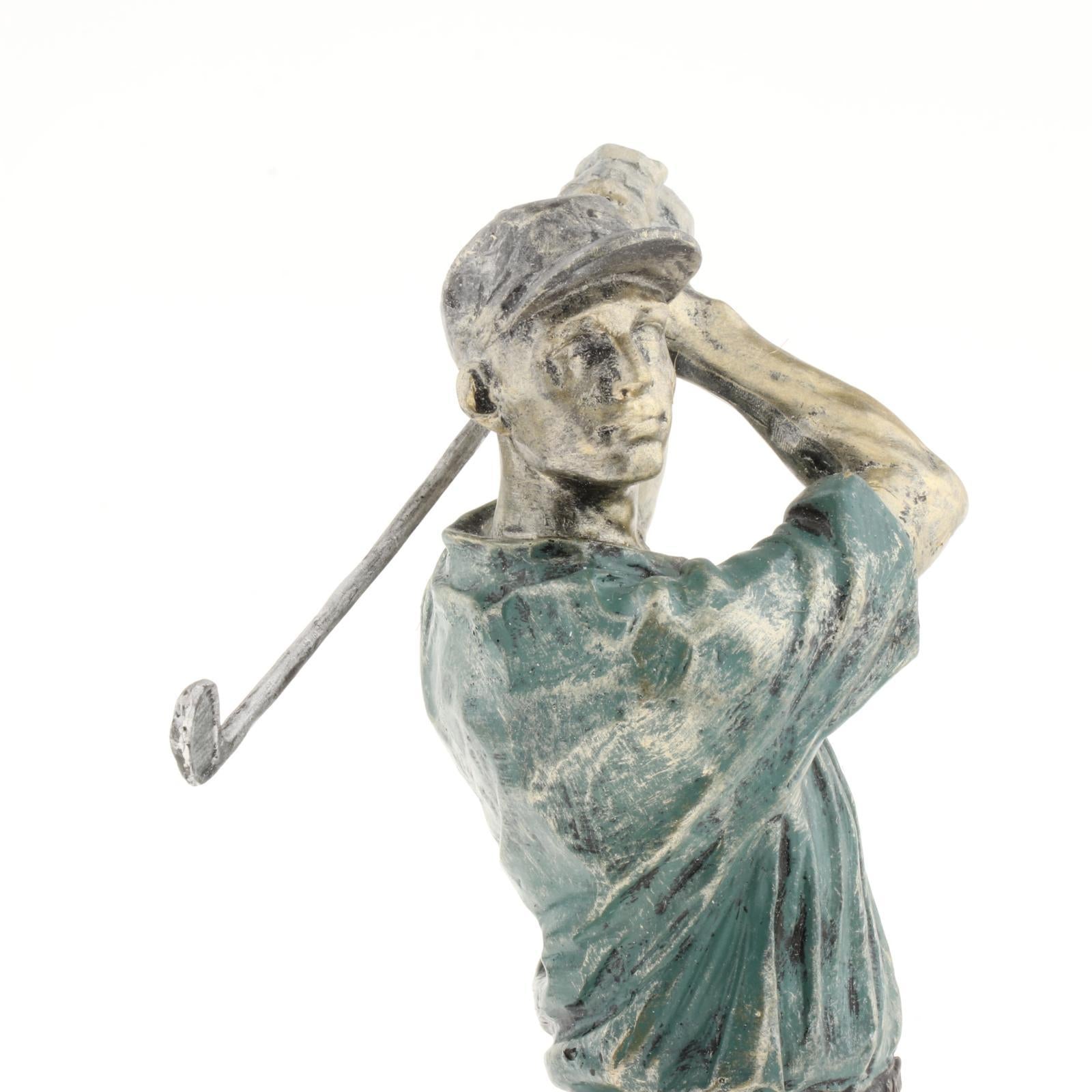 Resin Man Golfer Statue Arts Golf Figurines Office Bookcase Decoration Gift A