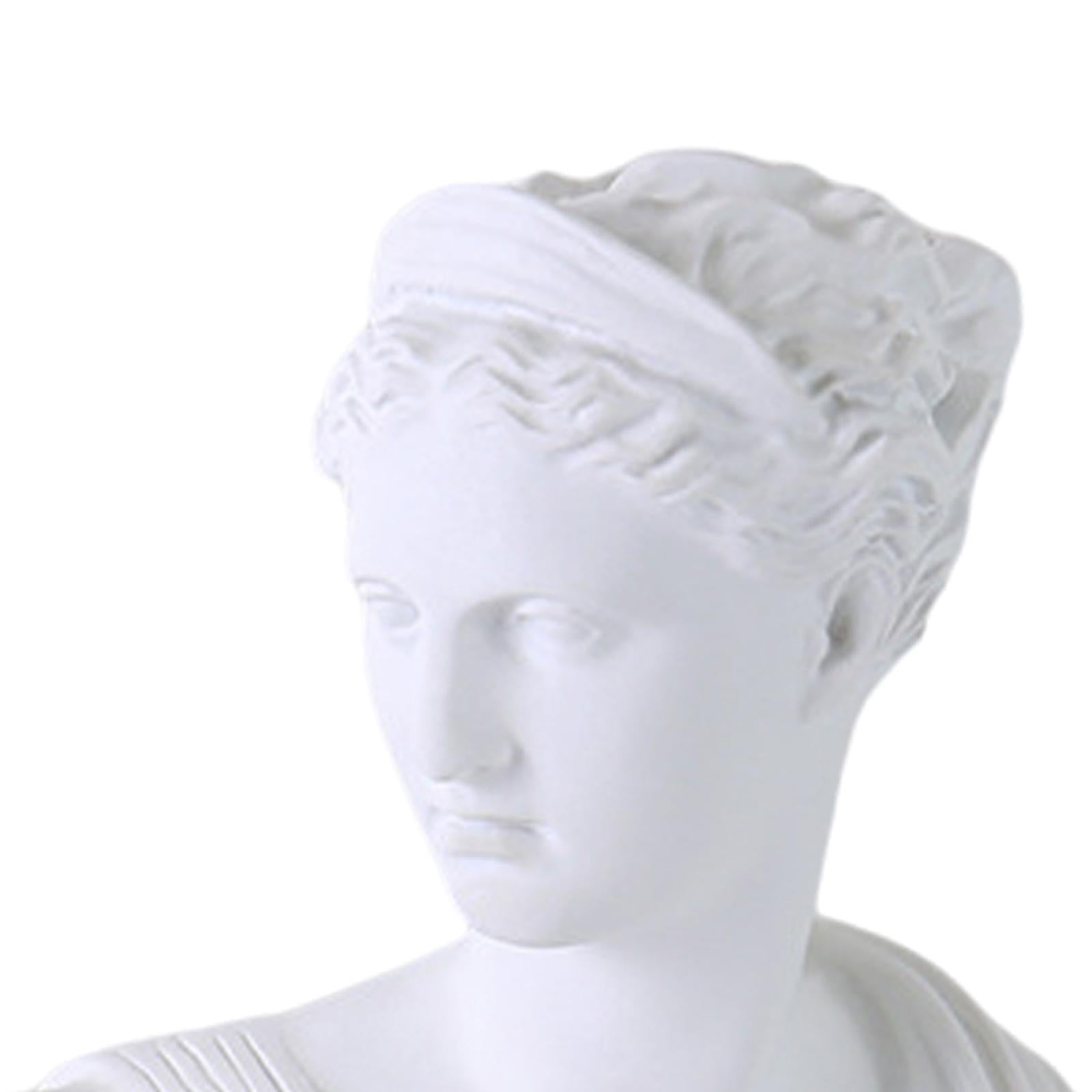 Diana Head Statue Bust Resin Greek Mythology Nordic Art Decor Sculpture White