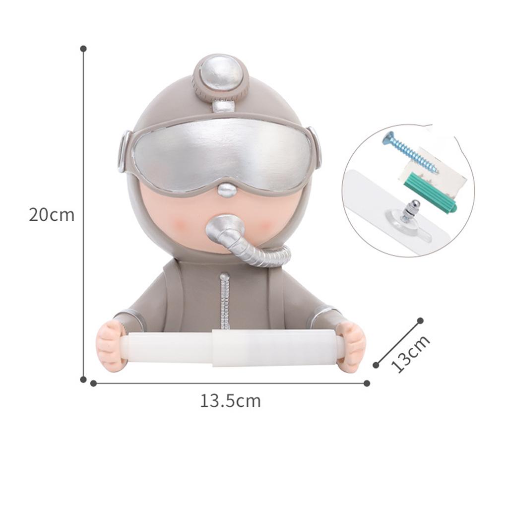 Funny Diver Toilet Paper Holder Home Wall Mounted Tissue Storage Stand Rack