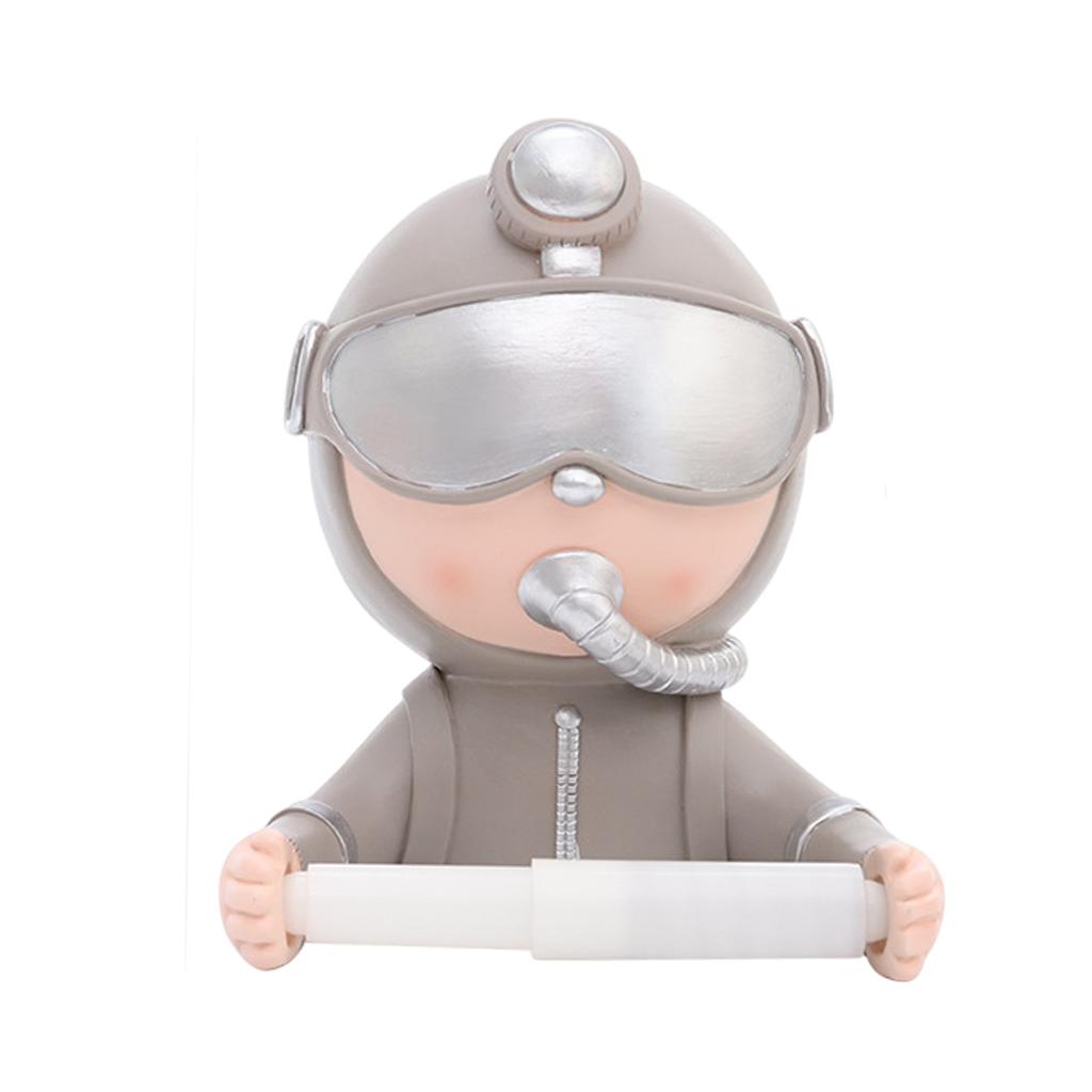 Funny Diver Toilet Paper Holder Home Wall Mounted Tissue Storage Stand Rack