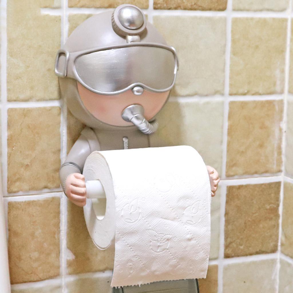 Funny Diver Toilet Paper Holder Home Wall Mounted Tissue Storage Stand Rack