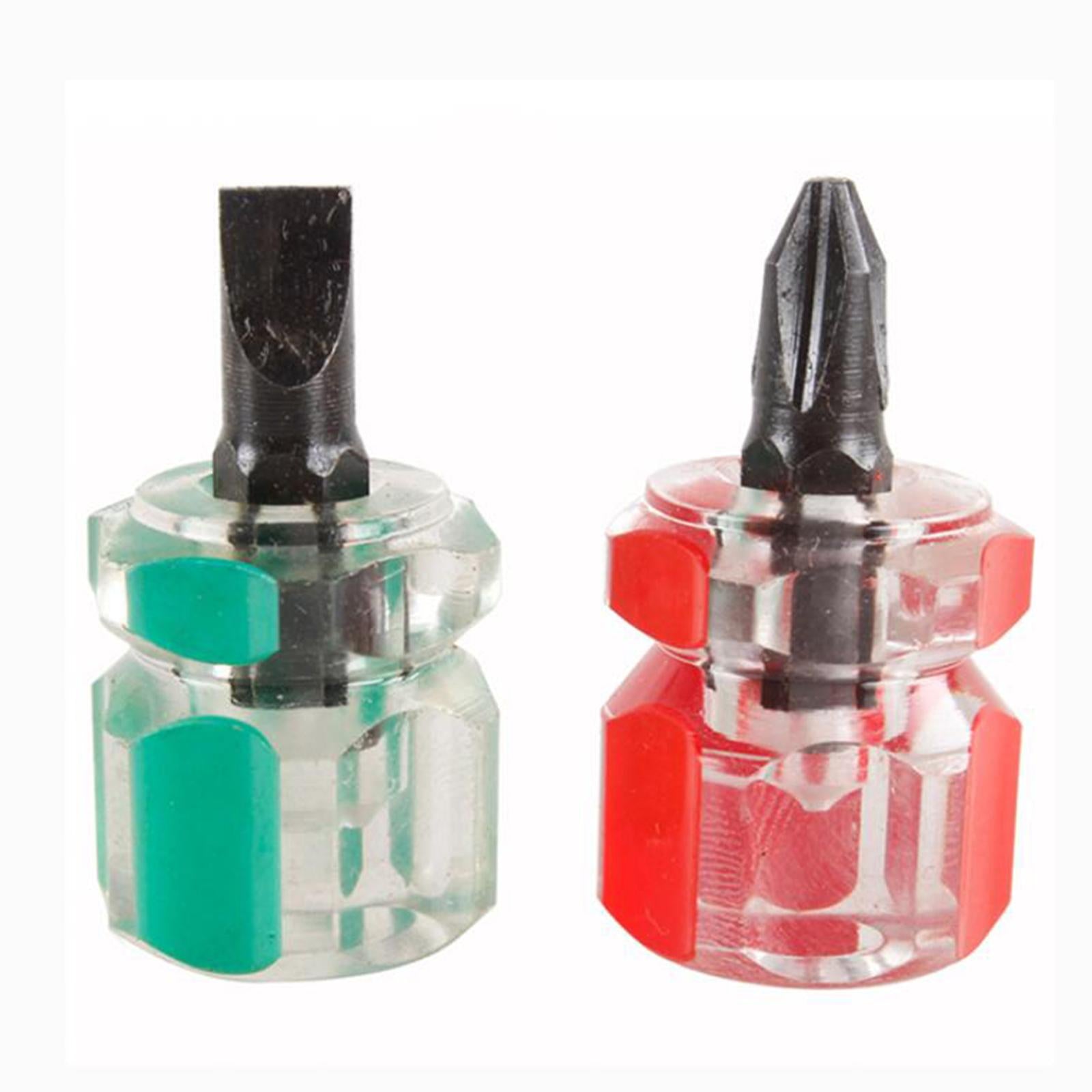 3xPortable Screwdriver Kit Repair Tools Transparent Handle Precision Repair Red