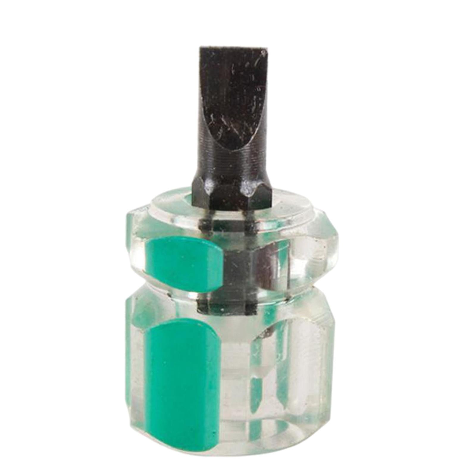 3xPortable Screwdriver Kit Repair Tools Transparent Handle Precision Repair Green
