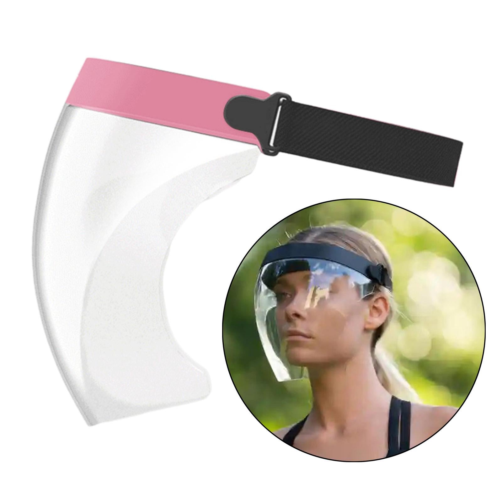 Clear Safety Full Face Shield Masks Visor Cover Anti Splash Pink