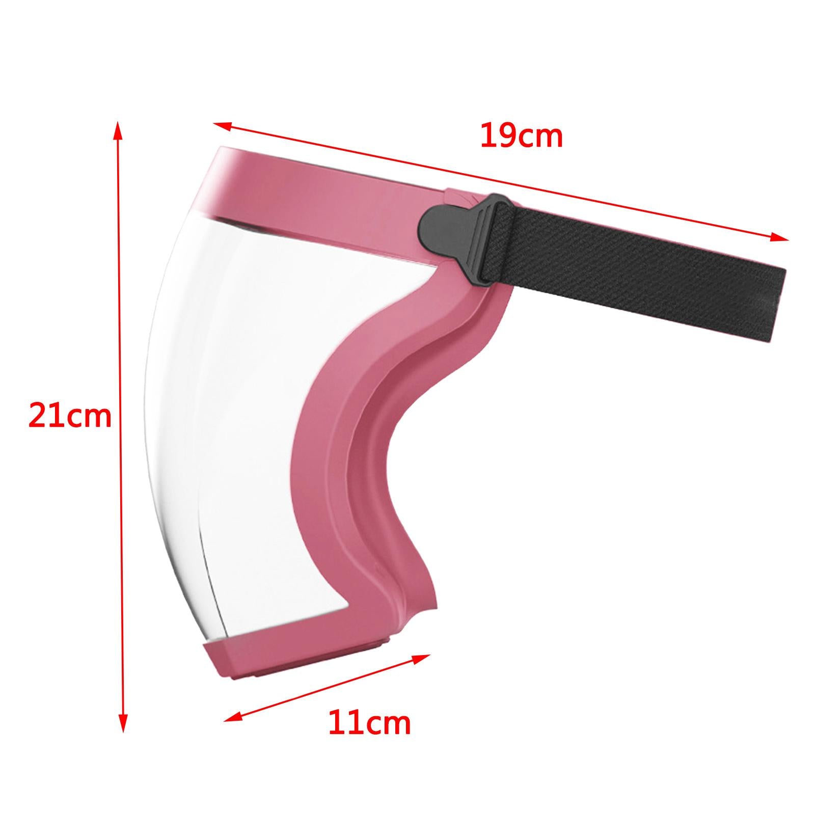 Clear Safety Anti-fog Full Face Shield Face Cover Anti Splash Edge Pink