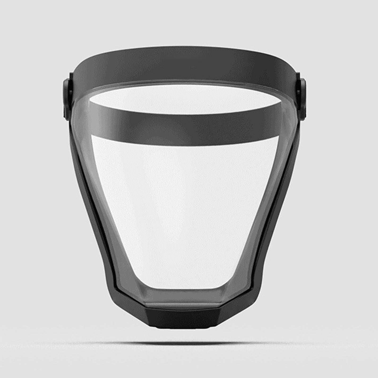 Clear Safety Anti-fog Full Face Shield Face Cover Anti Splash Edge Grey