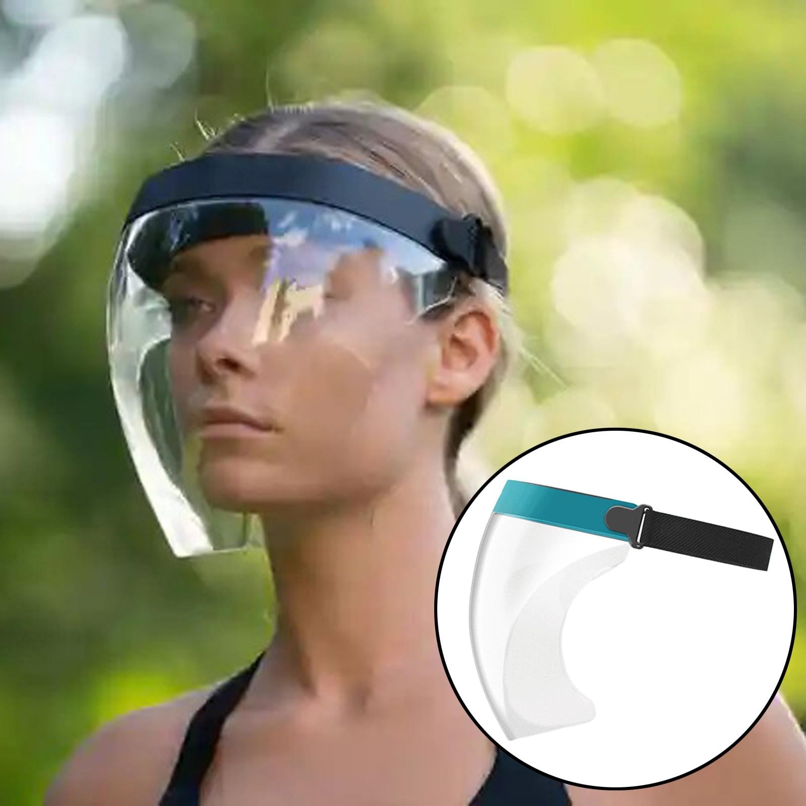Clear Safety Anti-fog Full Face Shield Face Cover Anti Splash Green