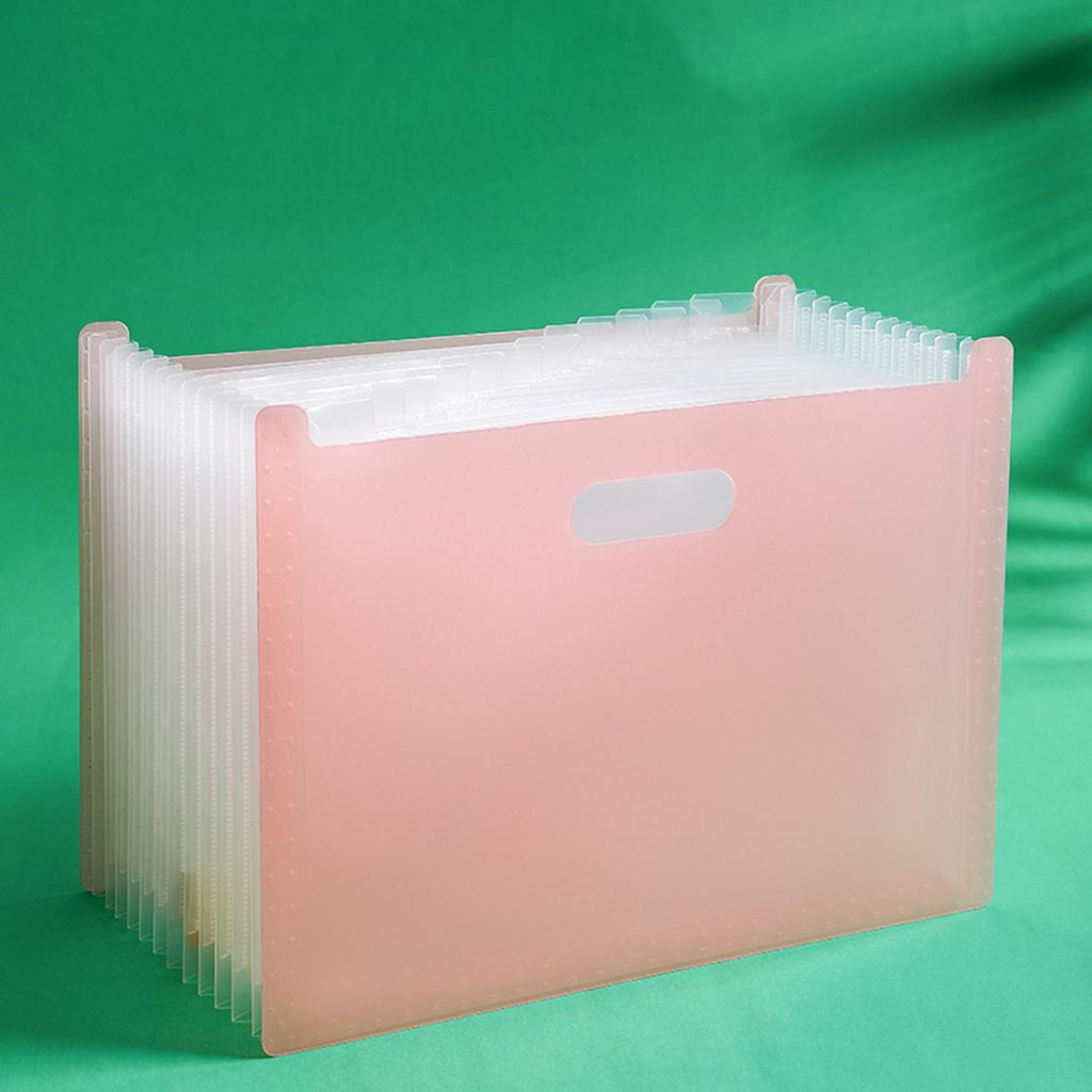 A4 File Organizer Expanding File Folder File Organizer Box Pink 1