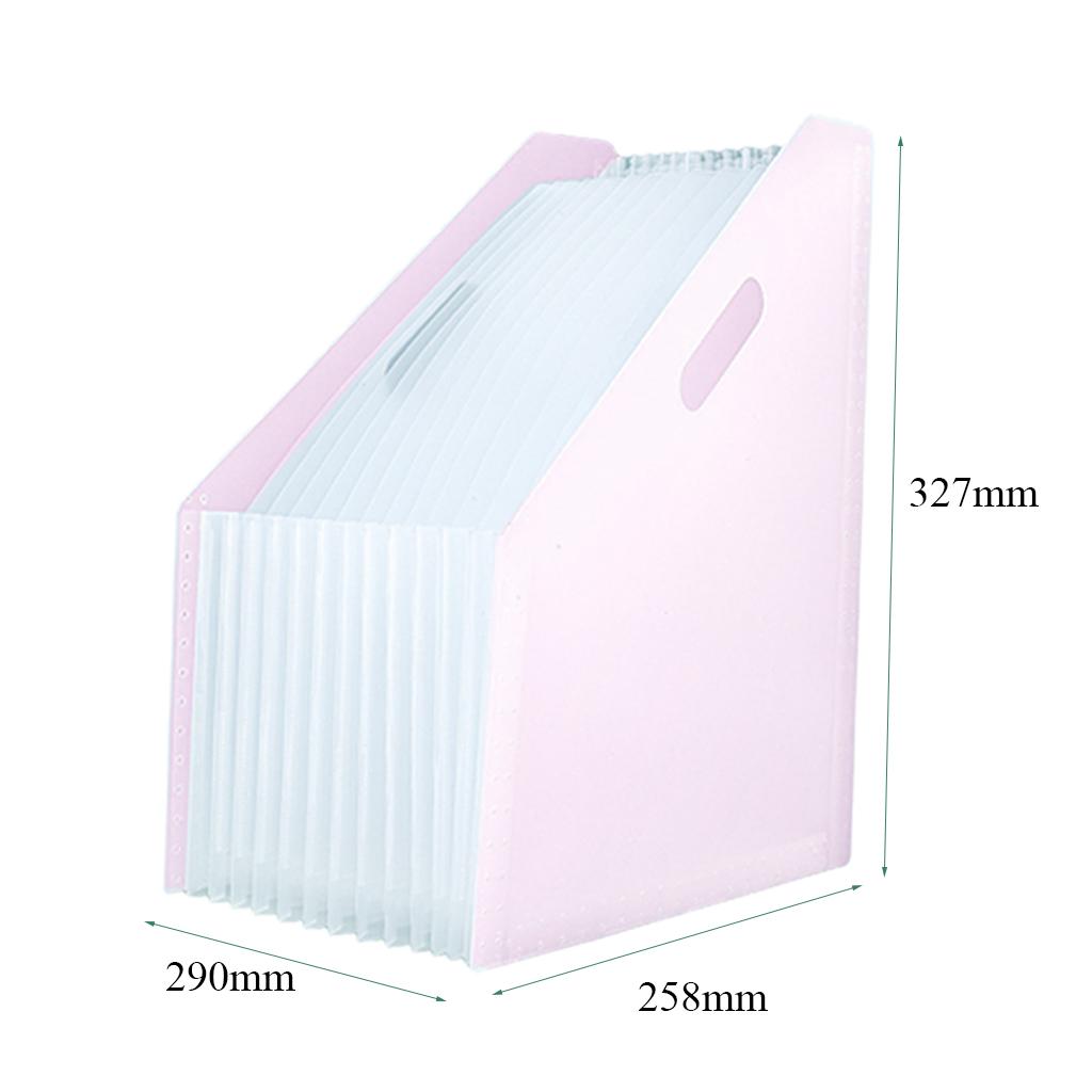 A4 File Organizer Expanding File Folder File Organizer Box Pink 2