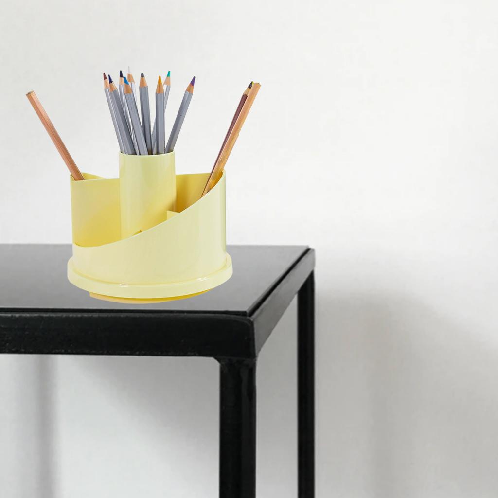 Tabletop Desktop Organiser Pen Holder Student Desktop Organiser Yellow