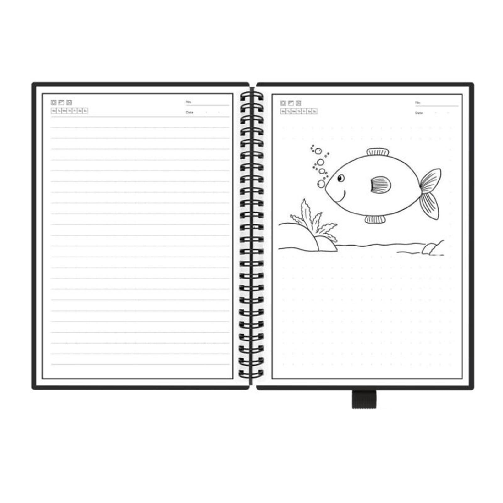 Smart Reusable Notebook Lined with Pen Erase Note Pad Journal School Drawing A4
