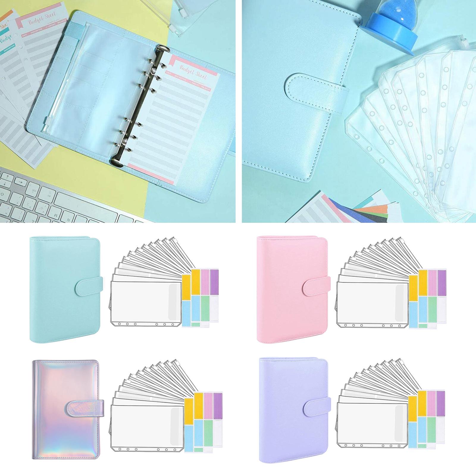 Notebook Binder with Binder Zipper Pockets for Home Office  Purple