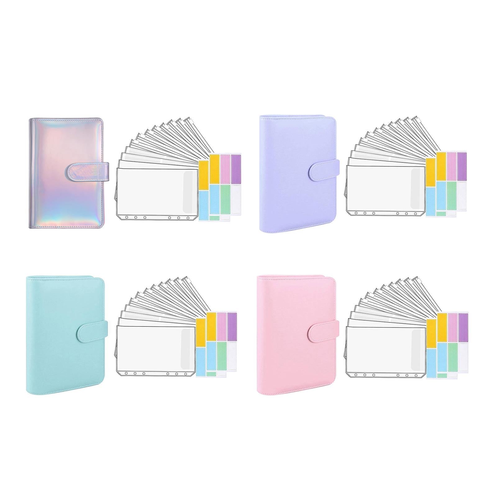 Notebook Binder with Binder Zipper Pockets for Home Office  Purple