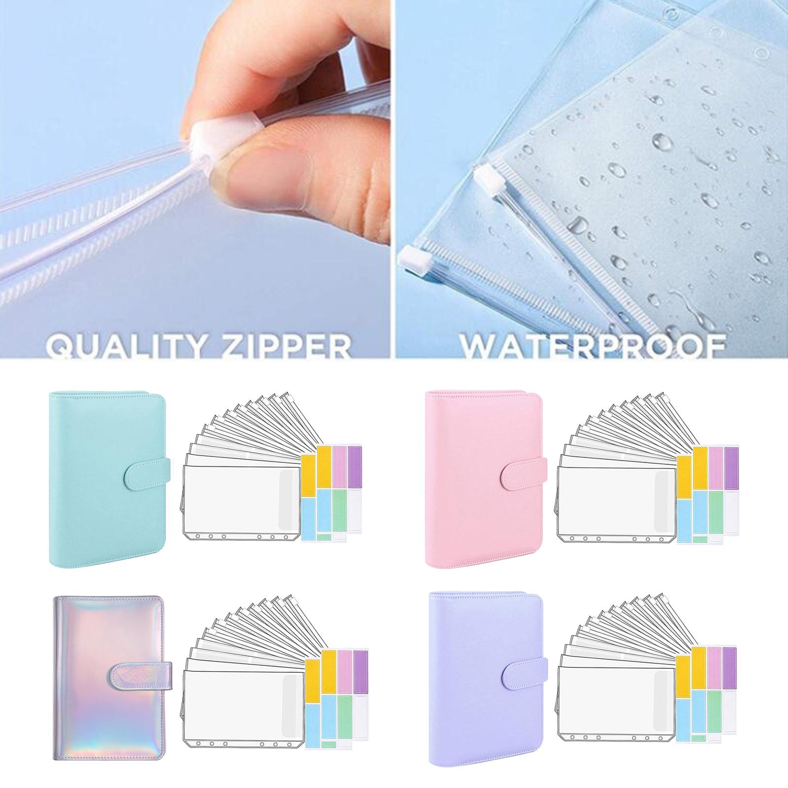 Notebook Binder with Binder Zipper Pockets for Home Office  Purple