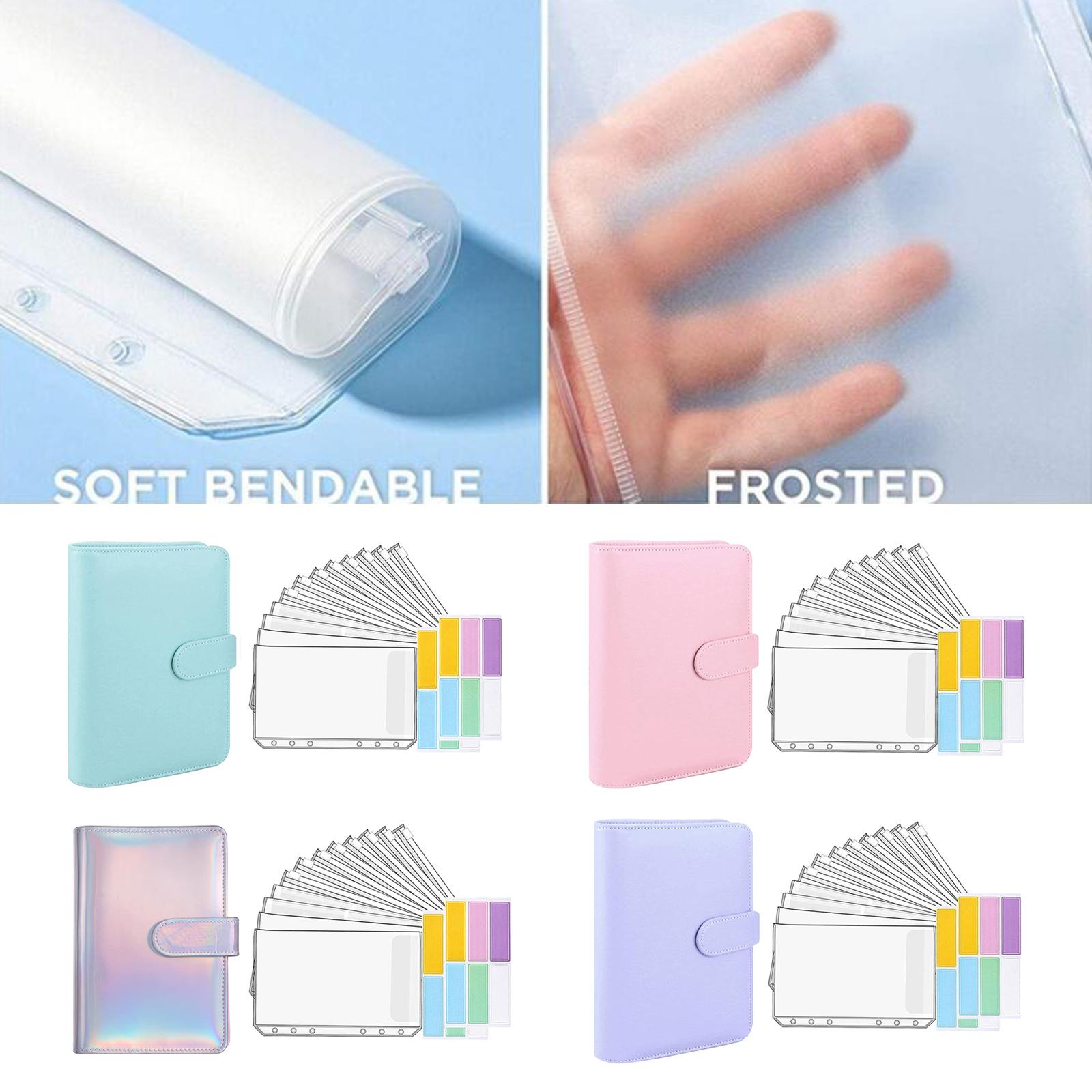 Notebook Binder with Binder Zipper Pockets for Home Office  Purple