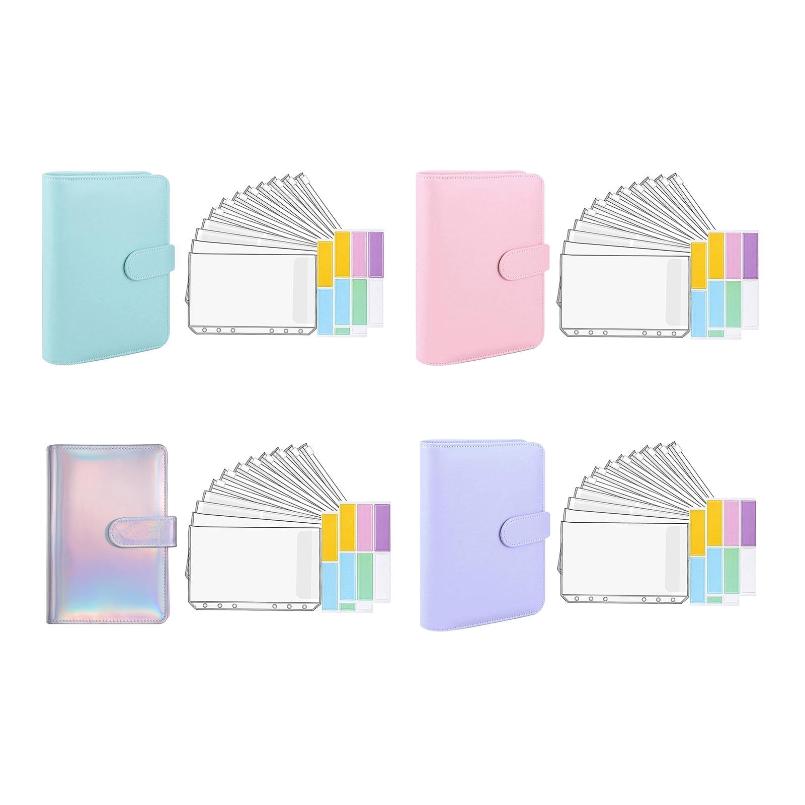 Notebook Binder with Binder Zipper Pockets for Home Office  Purple
