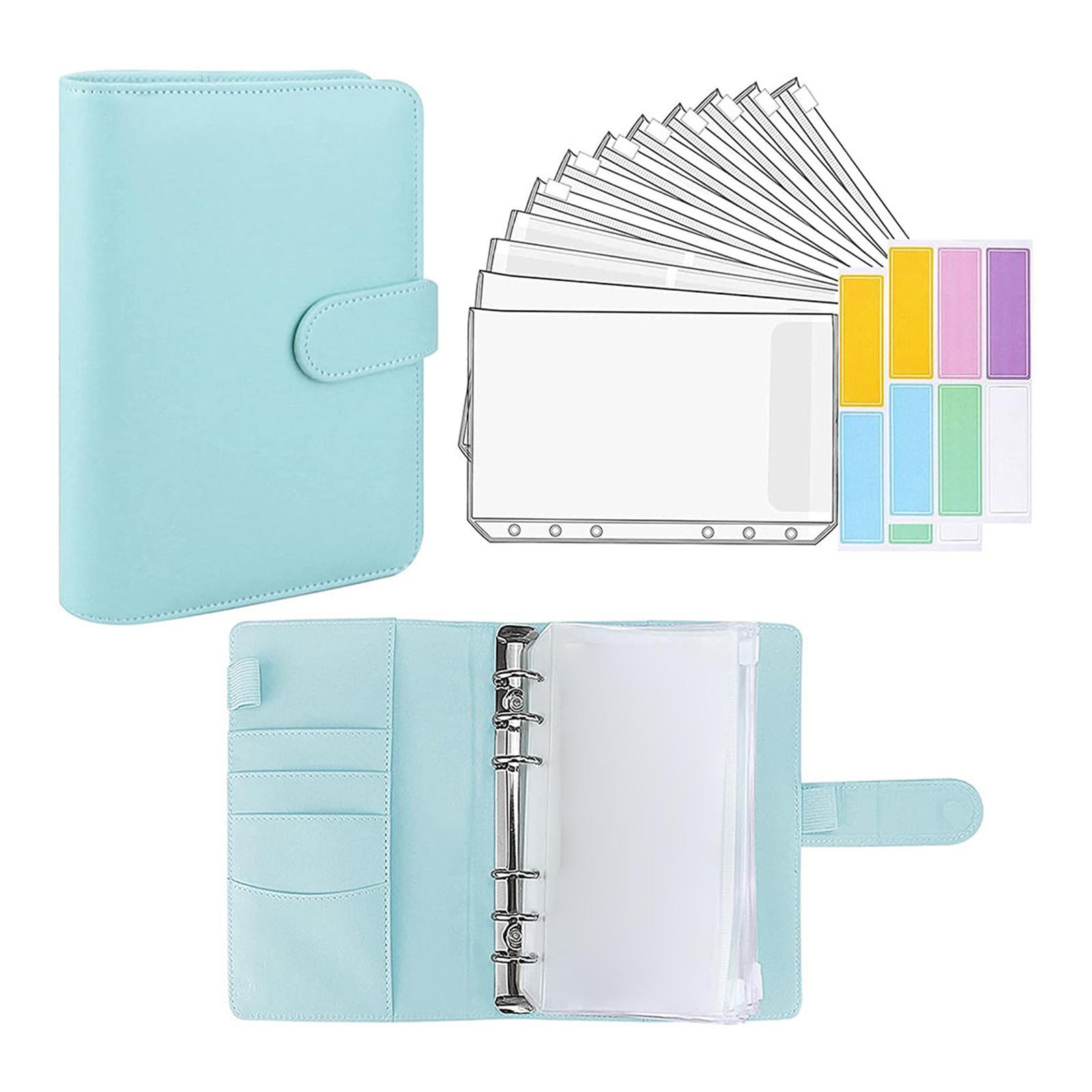 Notebook Binder with Binder Zipper Pockets for Home Office  Blue
