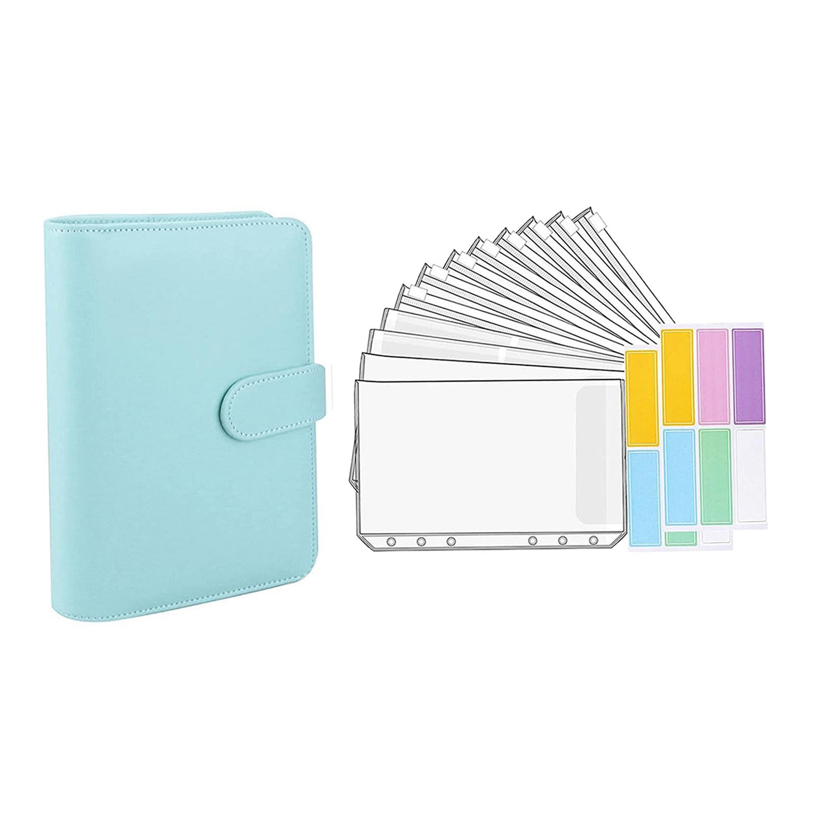 Notebook Binder with Binder Zipper Pockets for Home Office  Blue