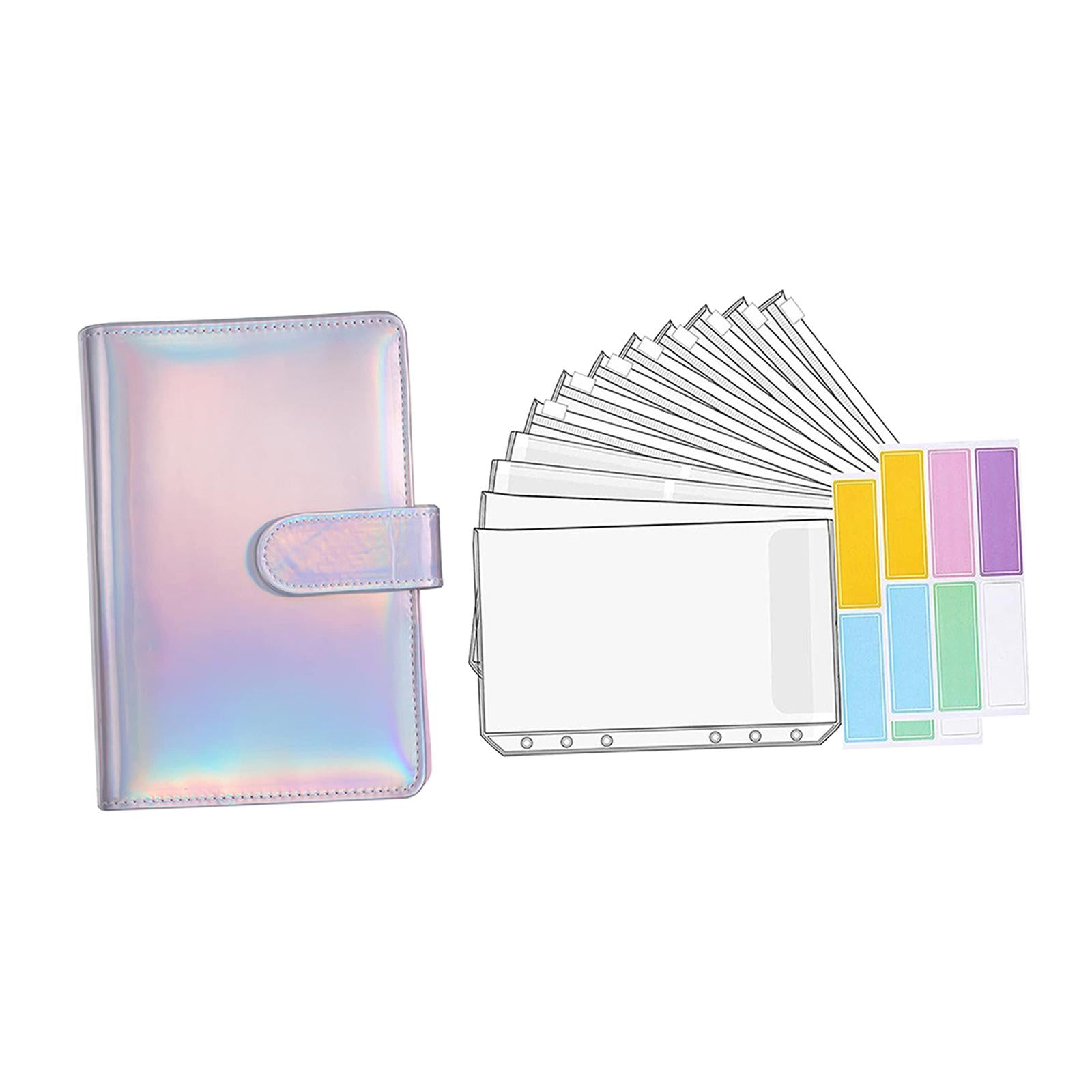 Notebook Binder with Binder Zipper Pockets for Home Office  Silver