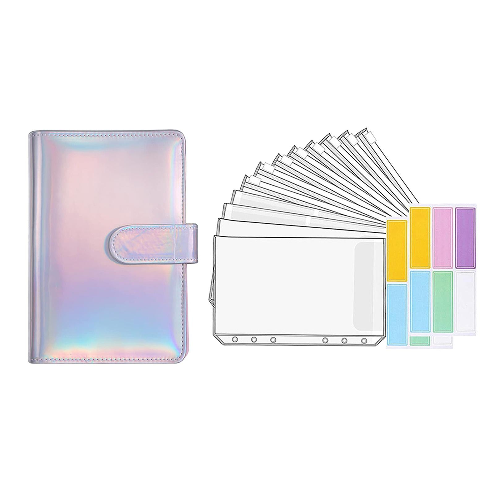 Notebook Binder with Binder Zipper Pockets for Home Office  Silver