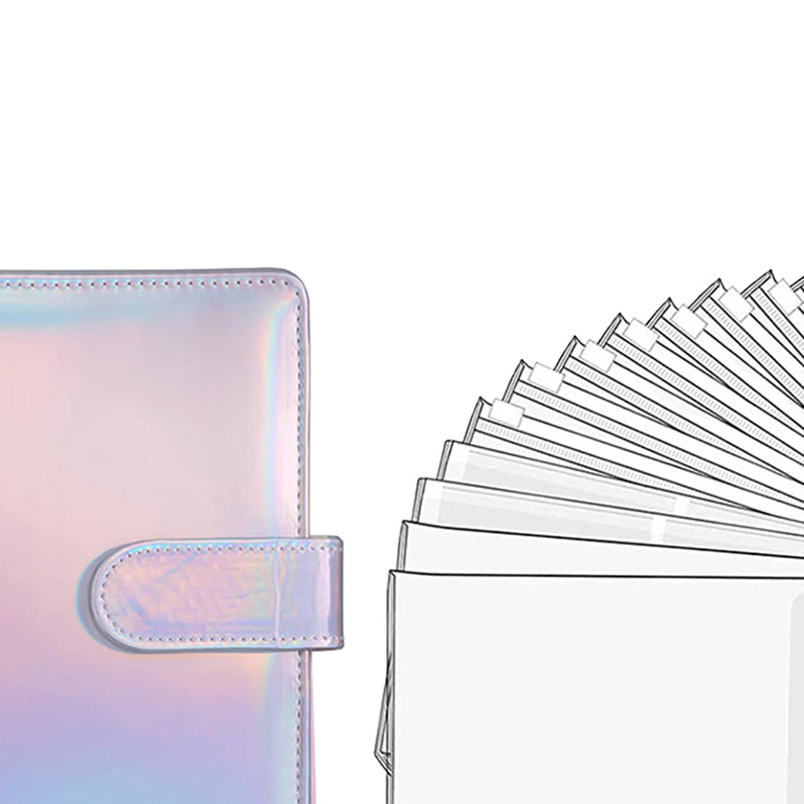 Notebook Binder with Binder Zipper Pockets for Home Office  Silver
