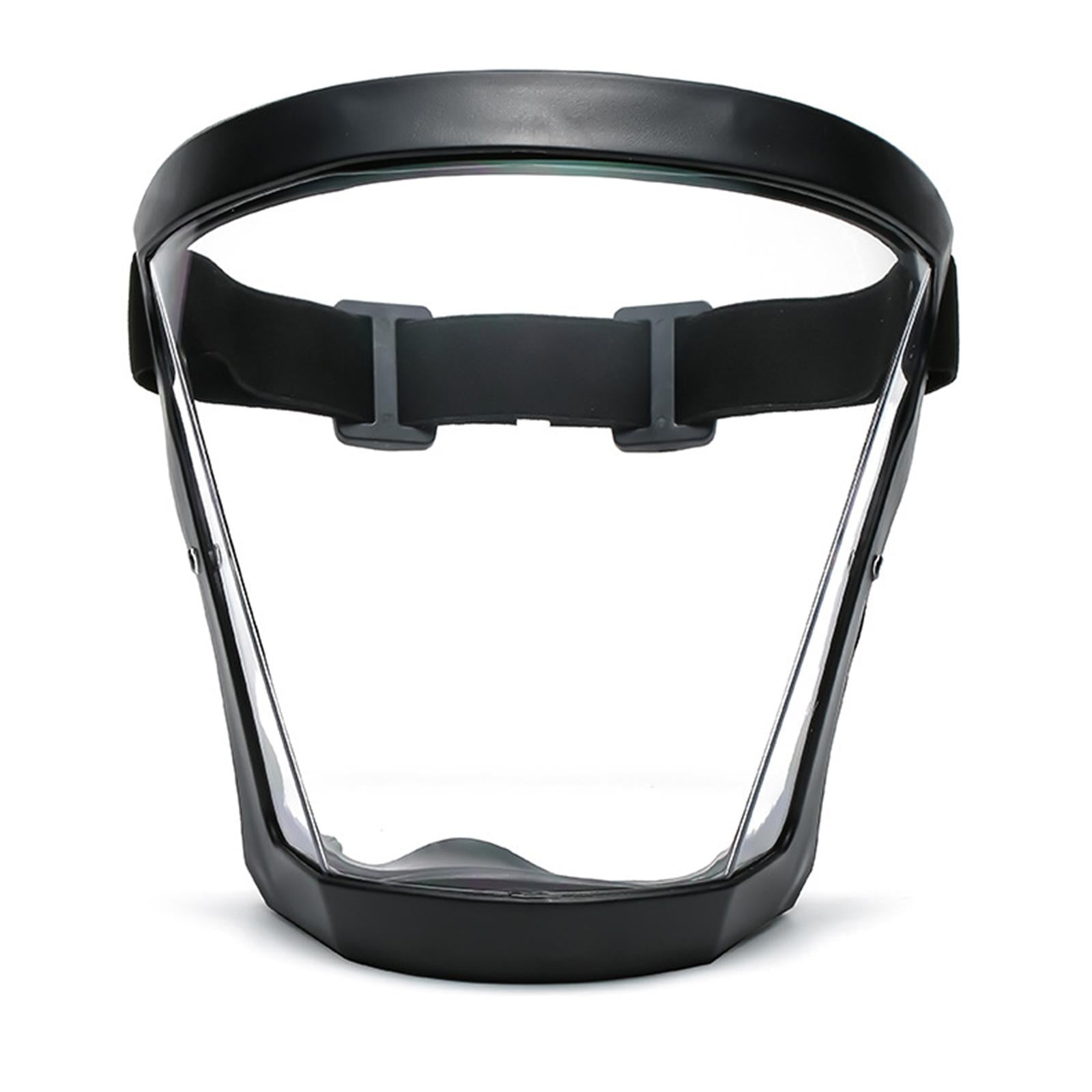 Transparent Safety Anti-fog Full Face Shield Cover Anti Splash  black+white