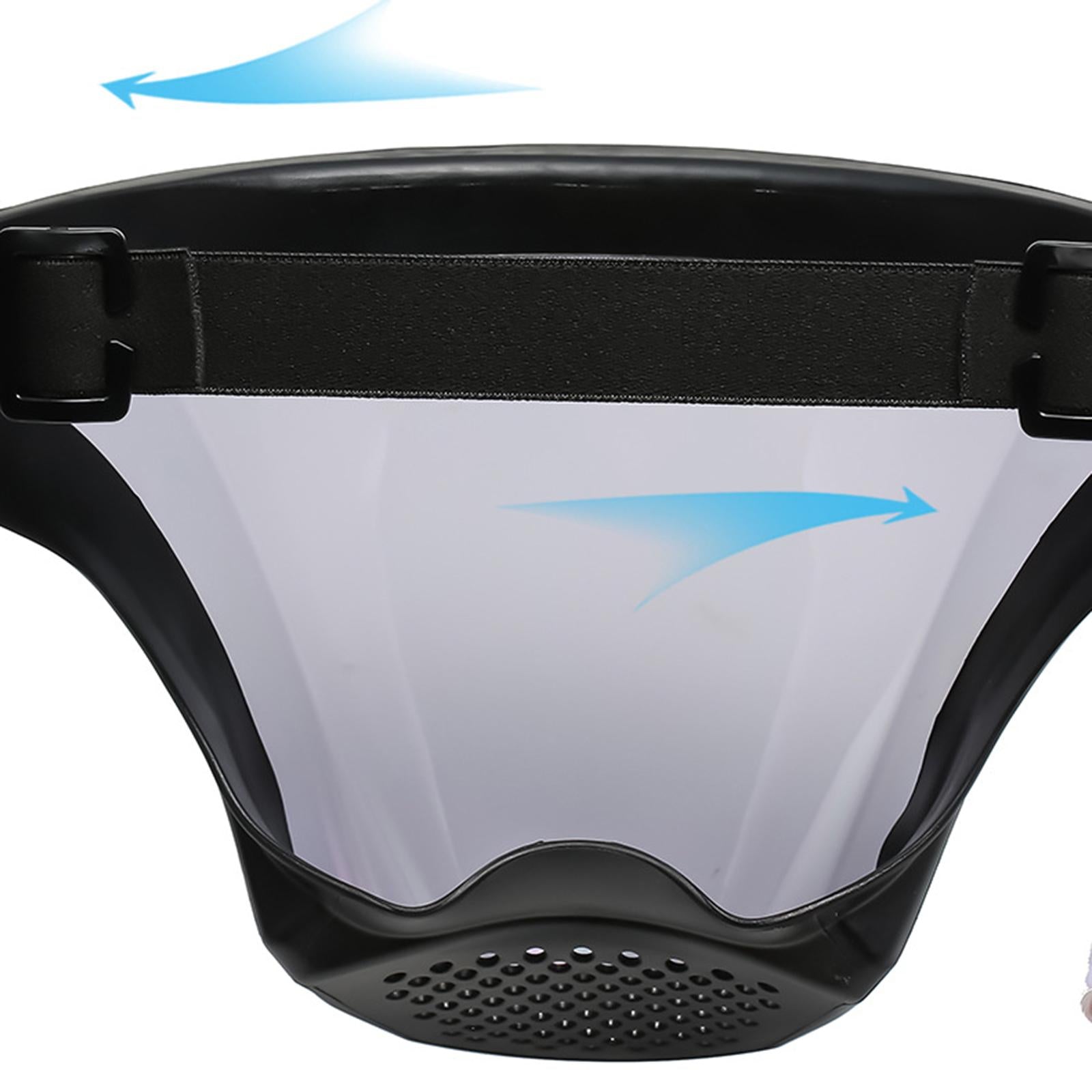 Transparent Safety Anti-fog Full Face Shield Cover Anti Splash  blue+Brown