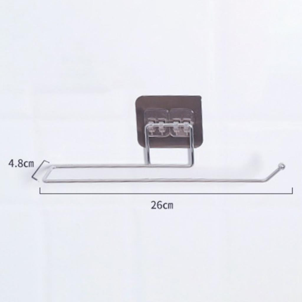 Punch-Free Toilet Paper Holder Self Adhesive Rack Wall Mounted Kitchen