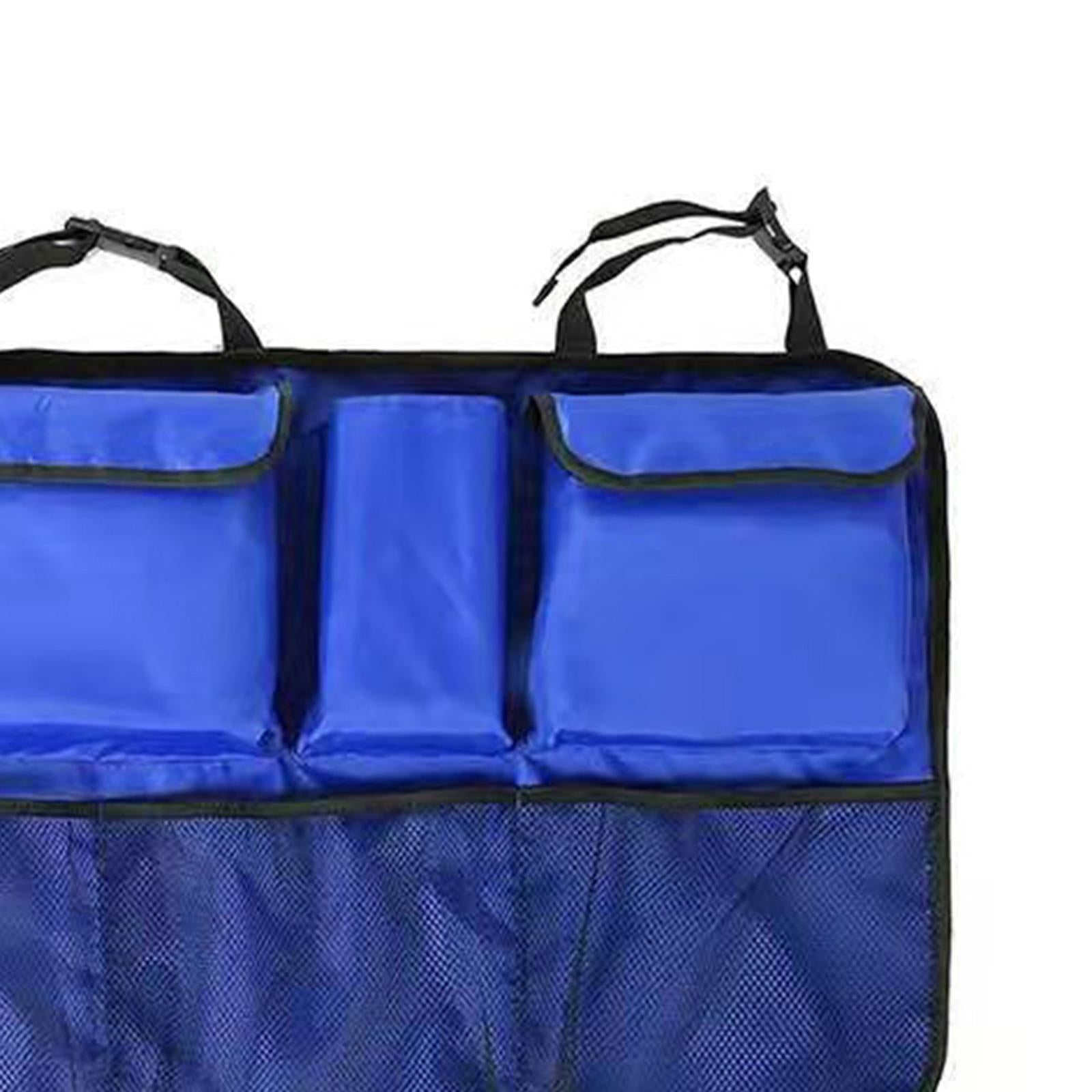 Universal Multi Car Rear Seat Bag Net Bag for Pickup Trucks Accessories Blue