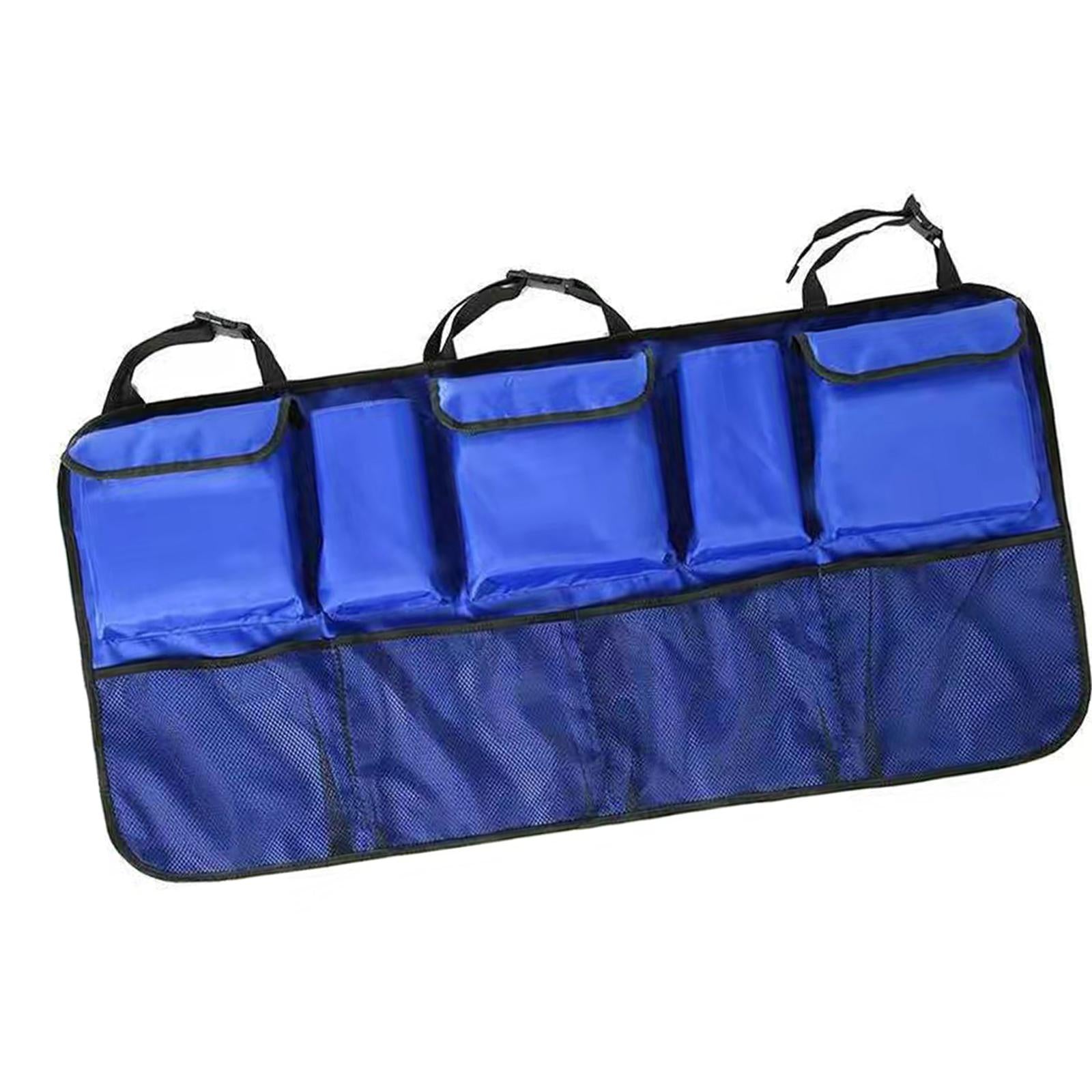 Universal Multi Car Rear Seat Bag Net Bag for Pickup Trucks Accessories Blue