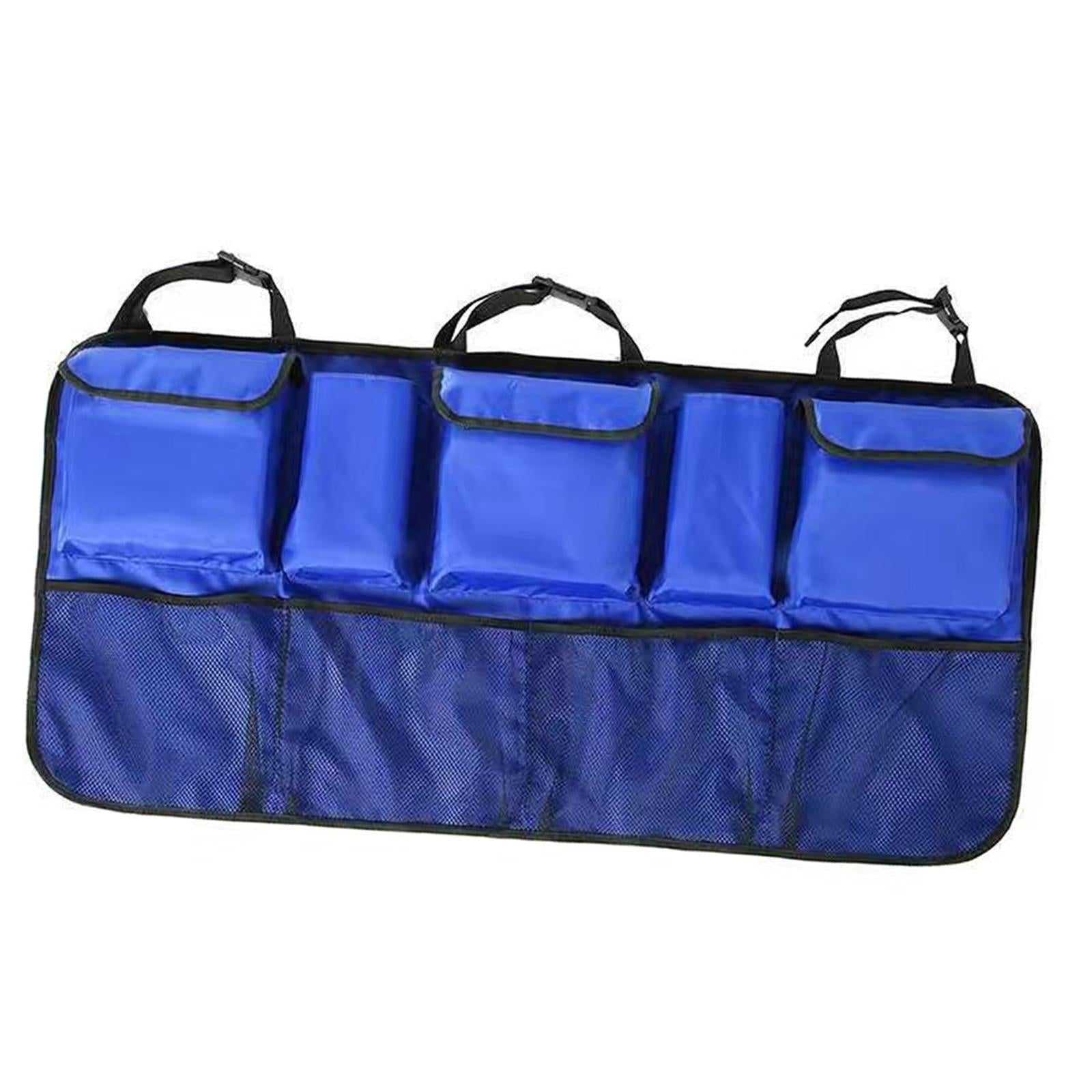 Universal Multi Car Rear Seat Bag Net Bag for Pickup Trucks Accessories Blue