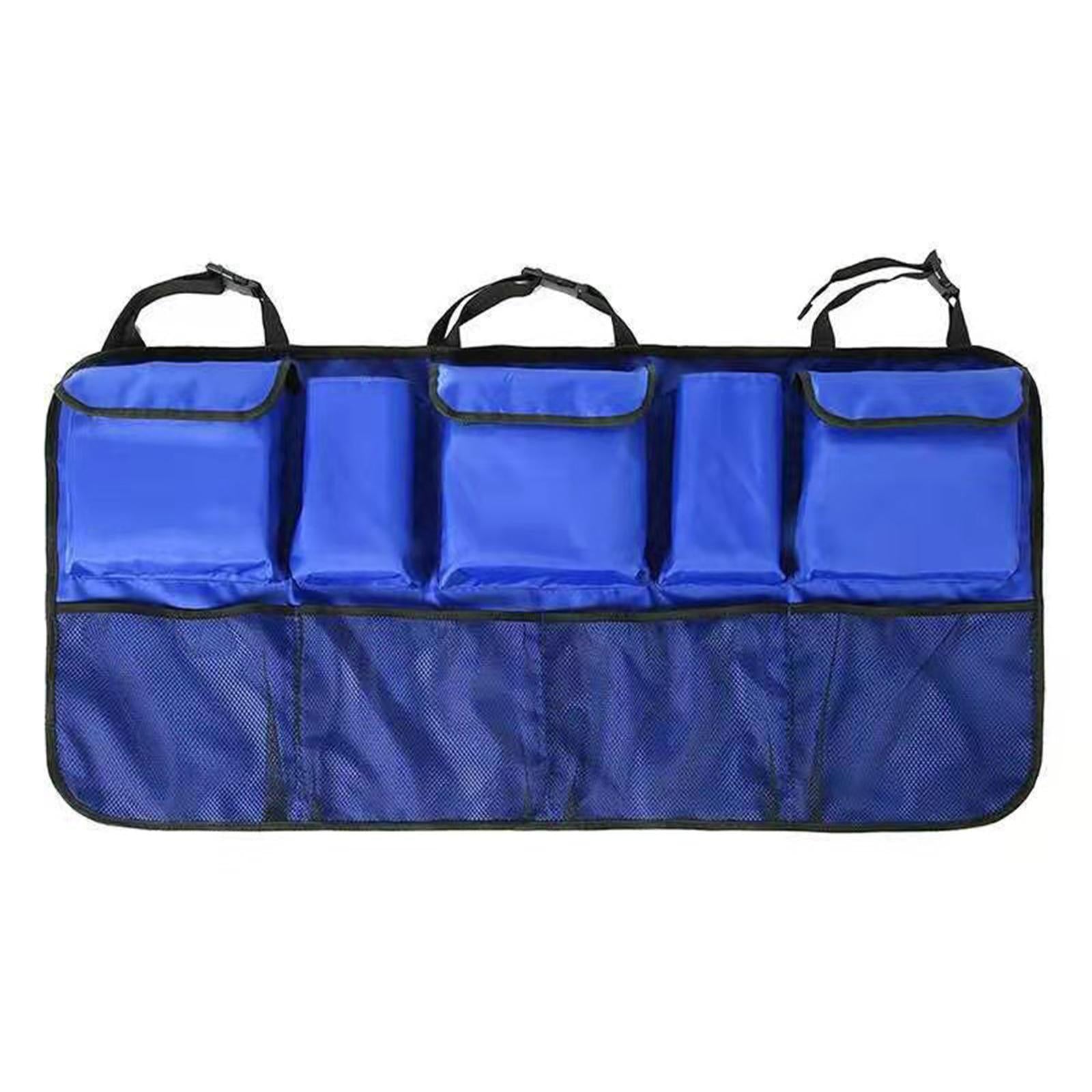 Universal Multi Car Rear Seat Bag Net Bag for Pickup Trucks Accessories Blue