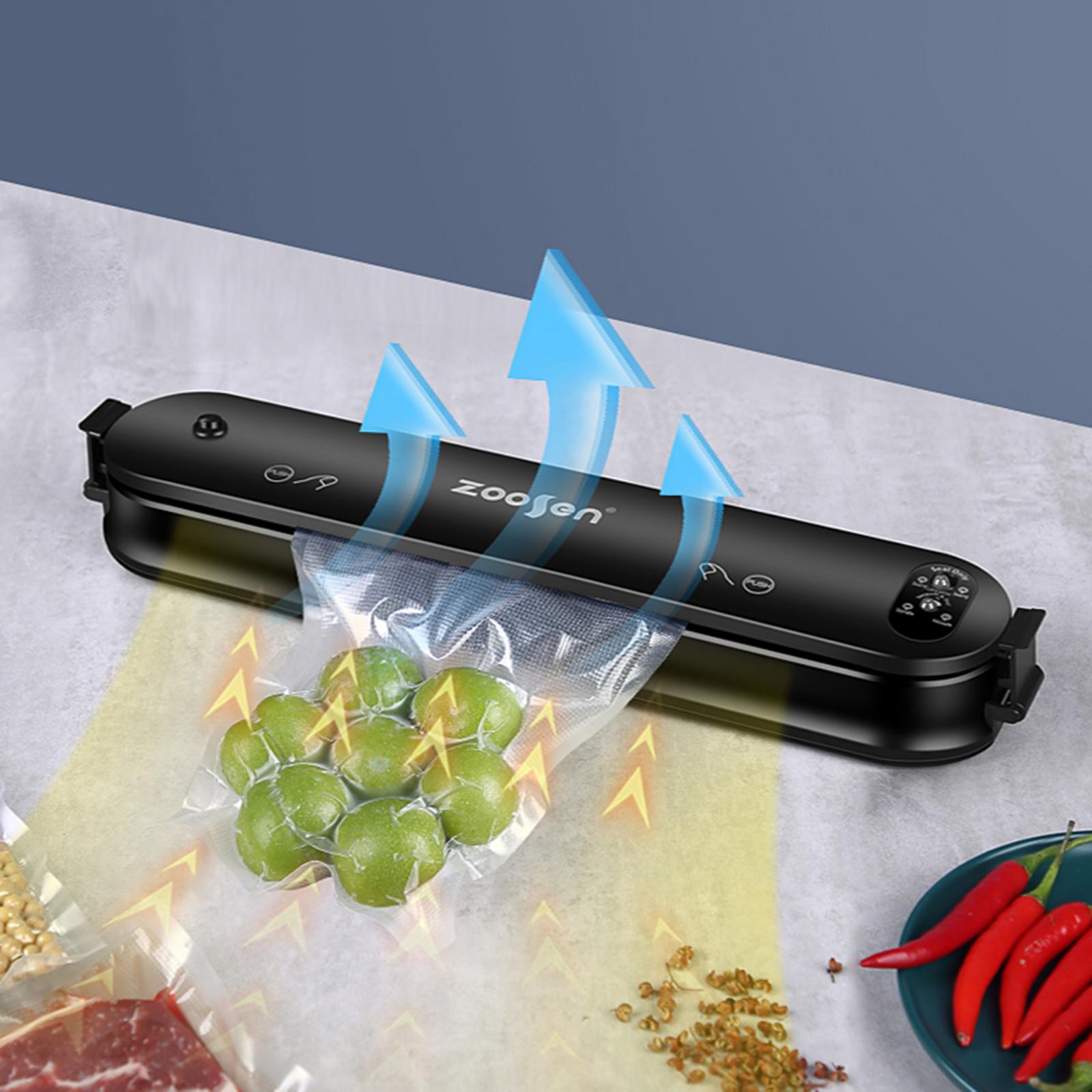 Food Vacuum Air Sealer Machine Kitchen Tools Portable Plug-US Black