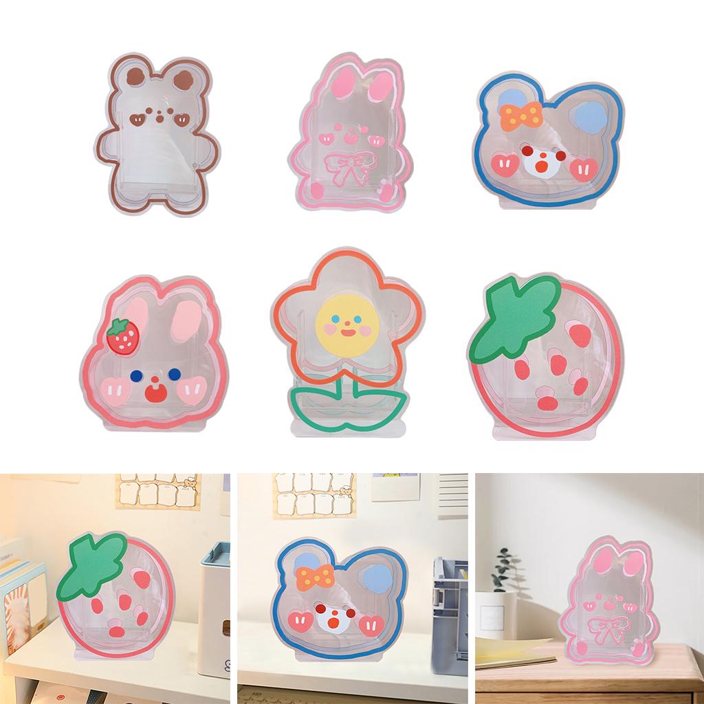 Cute Clear Pen and Pencil Holder Stand School Stationery Acrylic for Desk Strawberry
