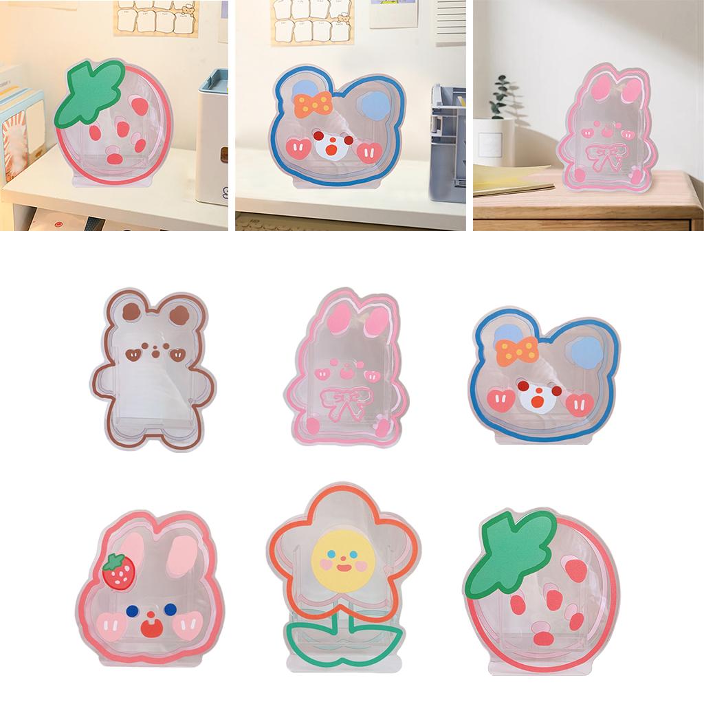 Cute Clear Pen and Pencil Holder Stand School Stationery Acrylic for Desk Strawberry