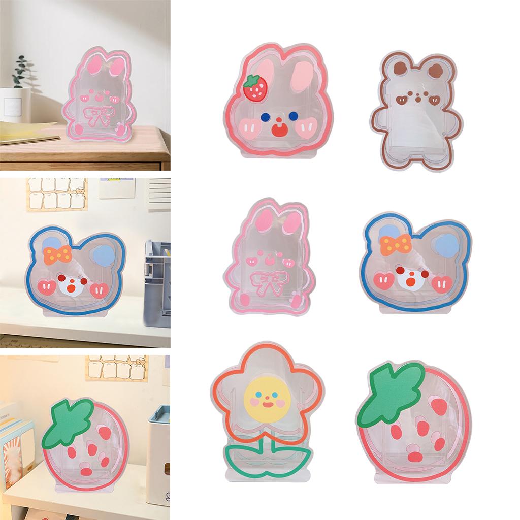 Cute Clear Pen and Pencil Holder Stand School Stationery Acrylic for Desk Strawberry