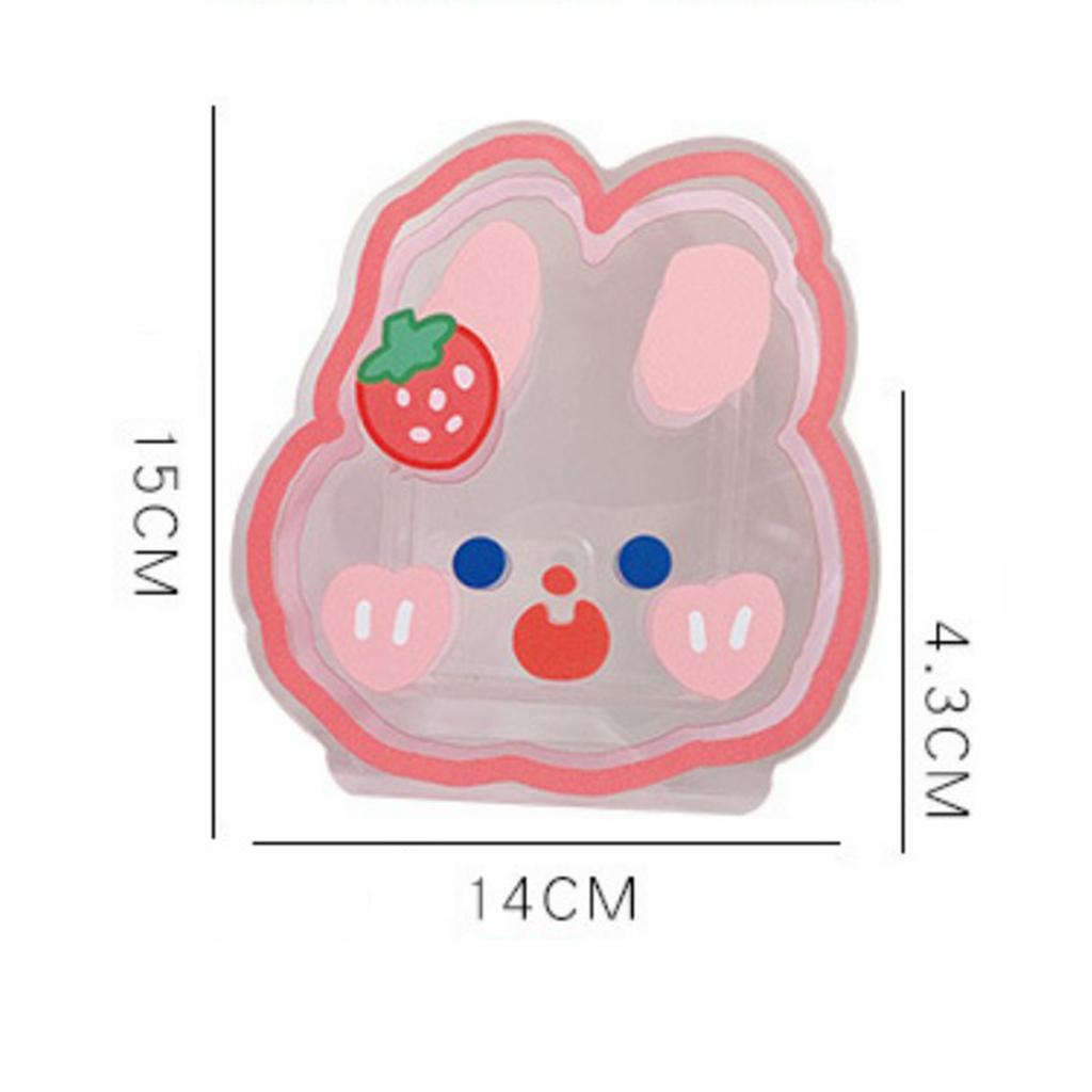 Cute Clear Pen and Pencil Holder Stand School Stationery Acrylic for Desk Rabbit A