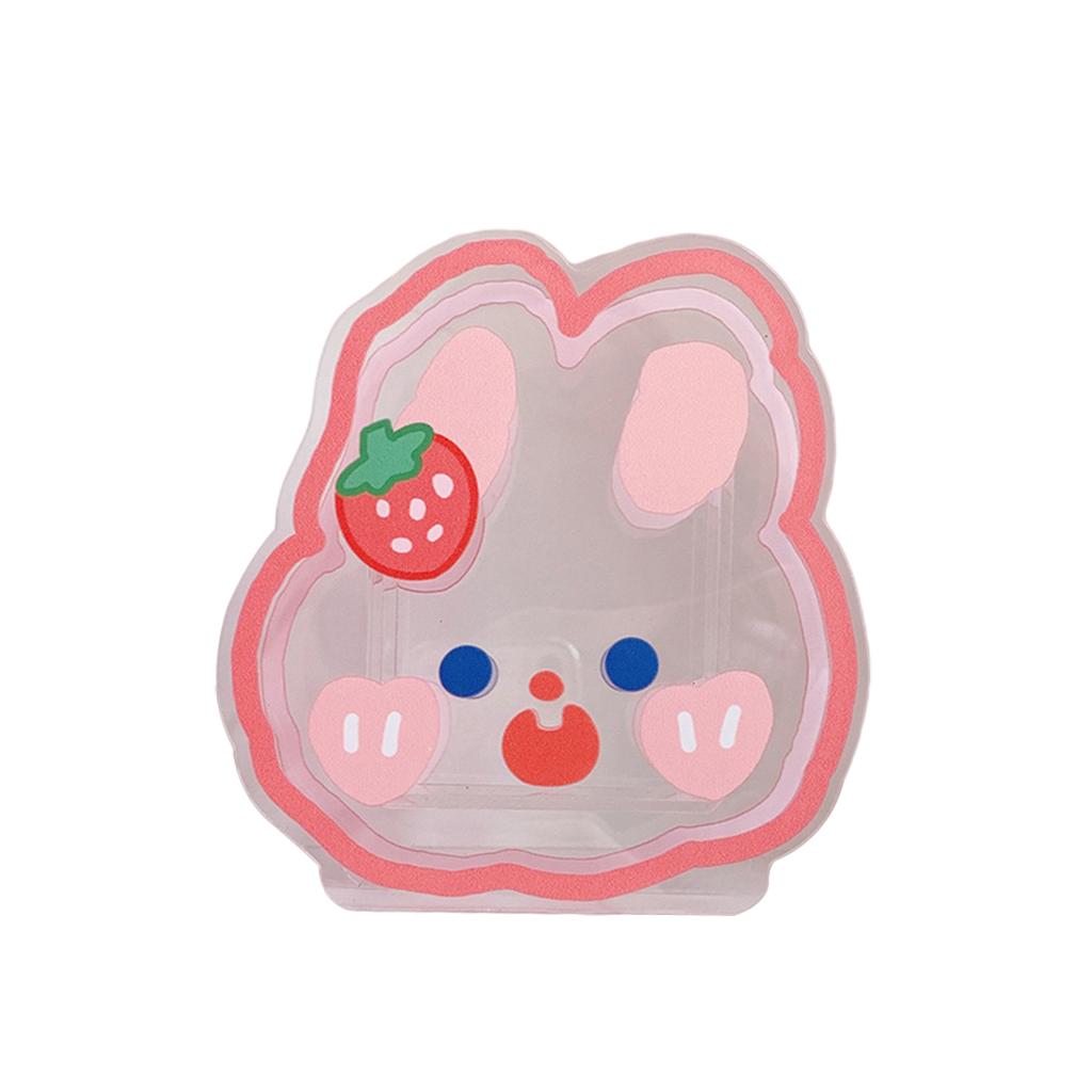 Cute Clear Pen and Pencil Holder Stand School Stationery Acrylic for Desk Rabbit A