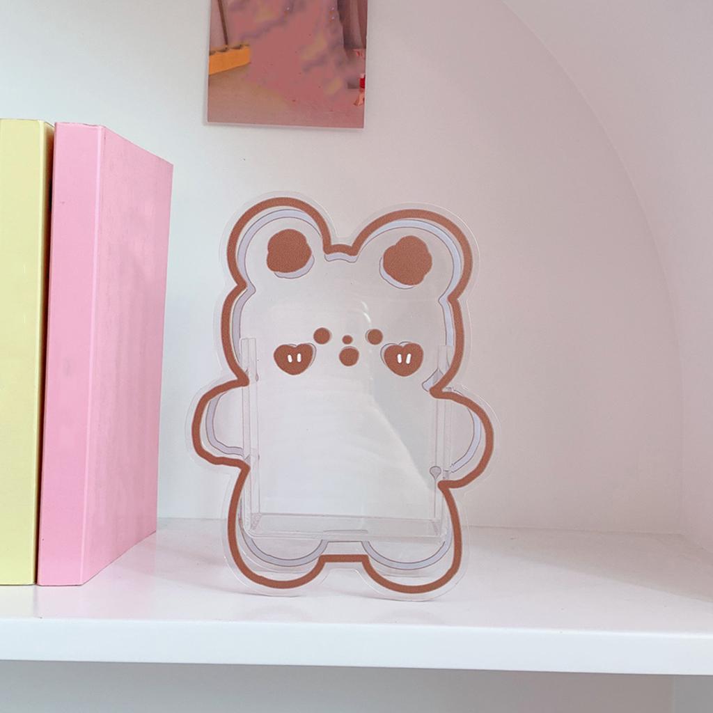 Cute Clear Pen and Pencil Holder Stand School Stationery Acrylic for Desk Bear B