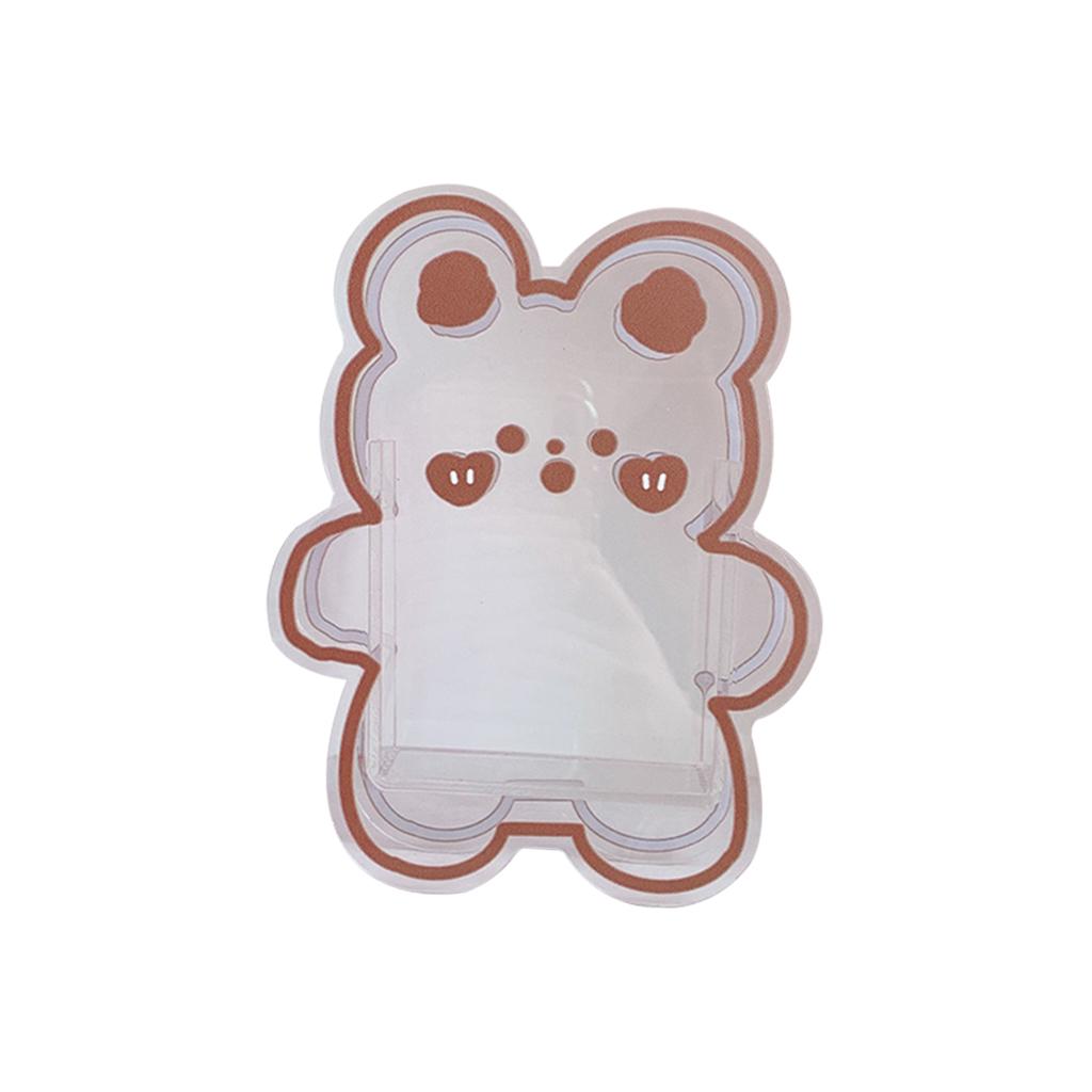 Cute Clear Pen and Pencil Holder Stand School Stationery Acrylic for Desk Bear B