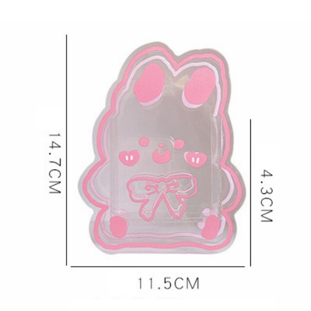 Cute Clear Pen and Pencil Holder Stand School Stationery Acrylic for Desk Rabbit B