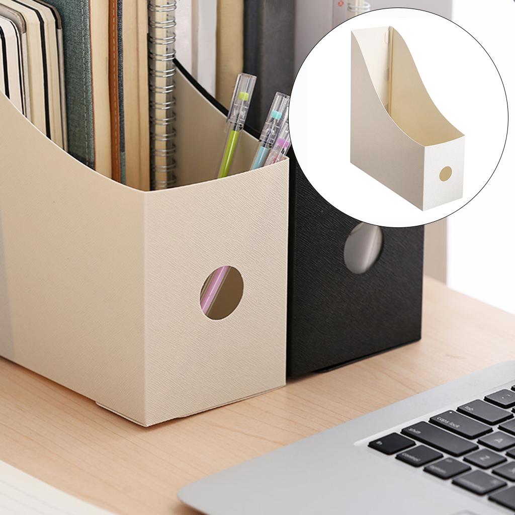 Multifunction Desktop File Book Holder Organizer Stand for Home Office Beige