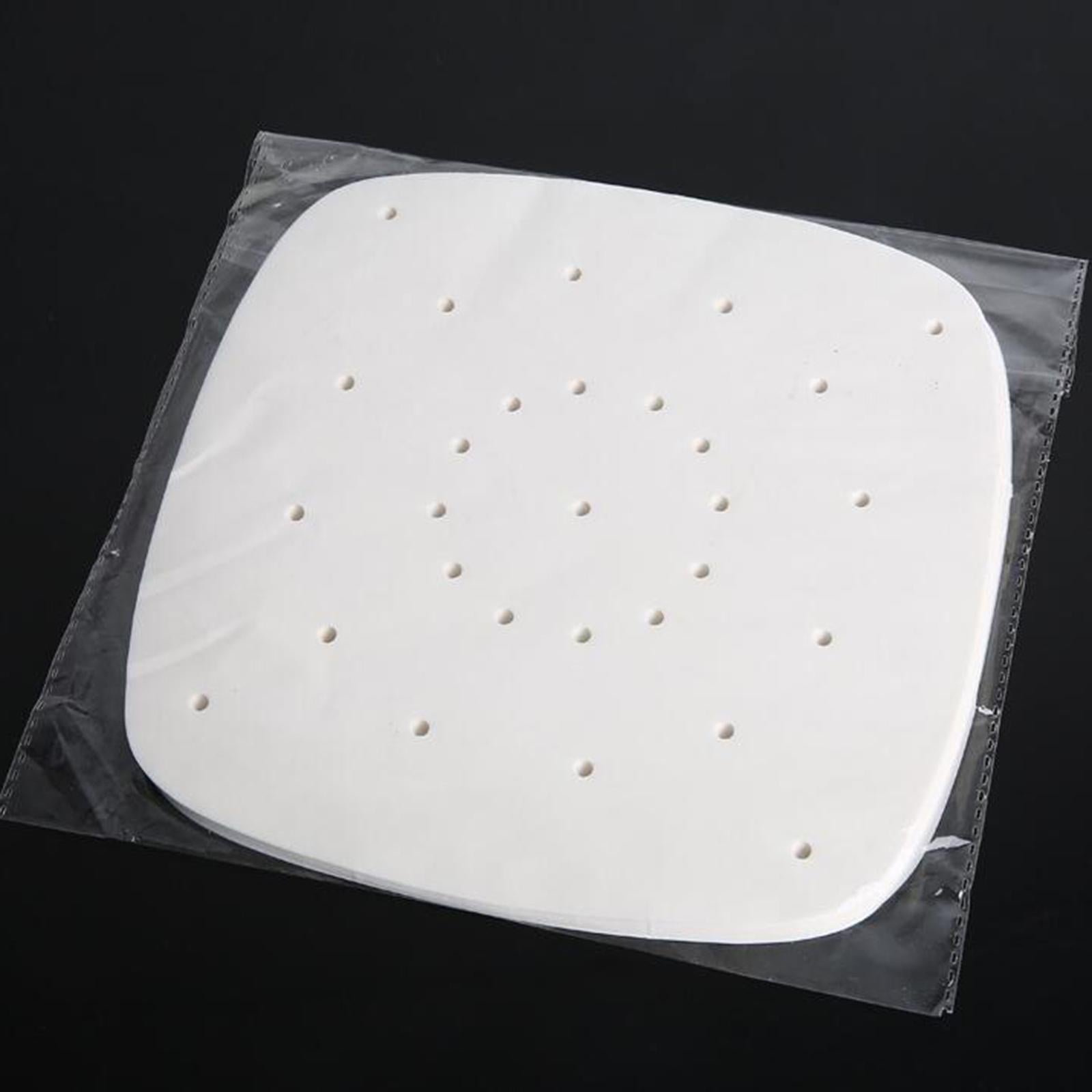 3xAir Fryer Lining Paper 100 Pack Perforated Parchment Steam Paper Square 18cm