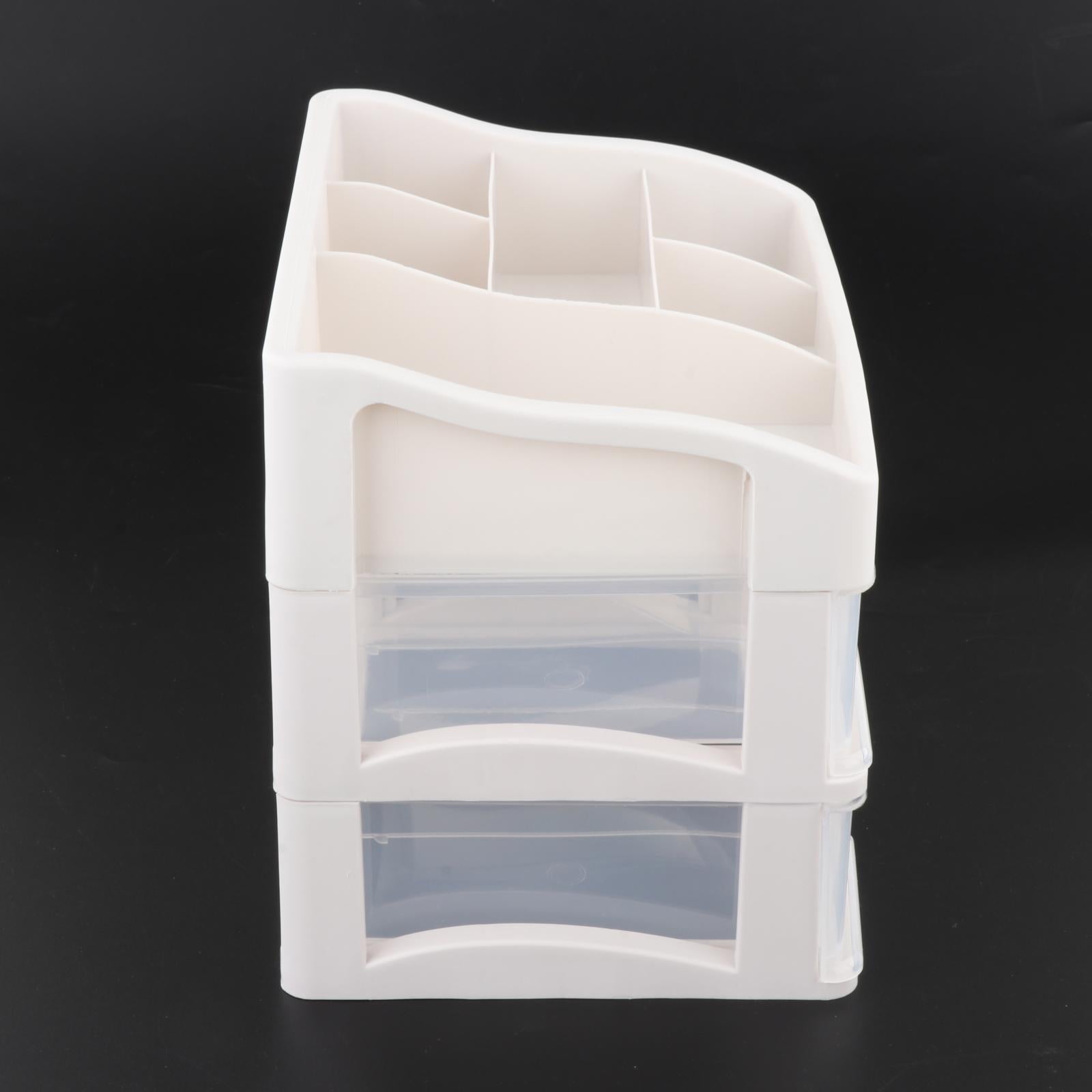 Multi-Function Makeup Storage Box Desk Organizer for Desktop Countertop 23.3x17x20.2cm