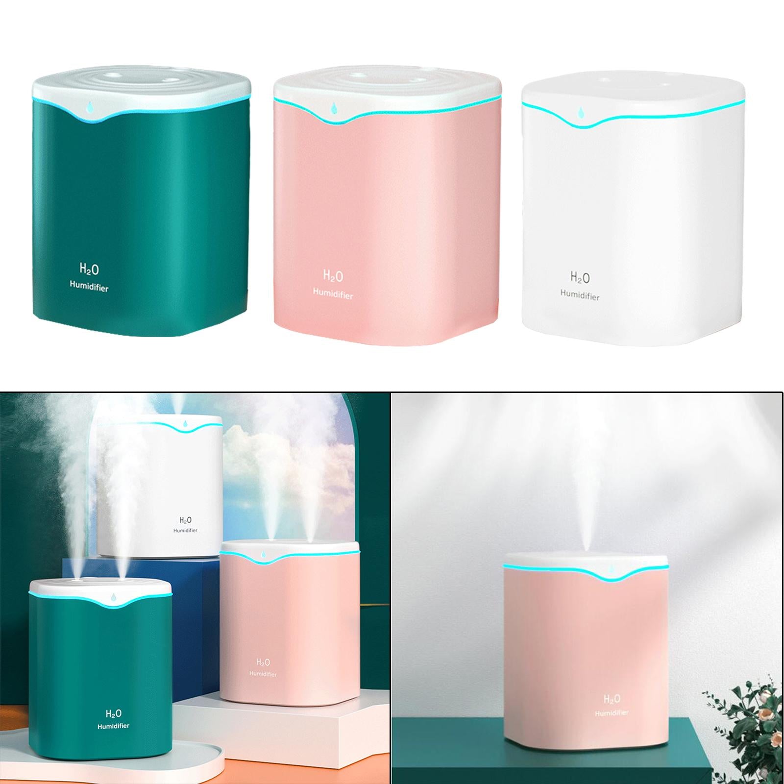 Mute Air Humidifier Large Capacity Essential Oil Diffuser for Home White