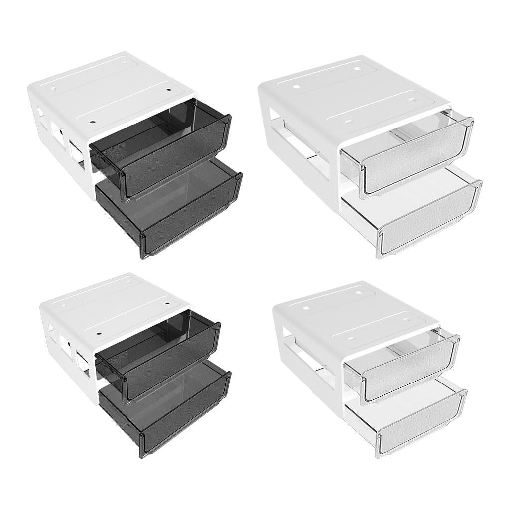 Self Stick Table Storage Box Hidden Storage Box for Sundries Closet Office White S