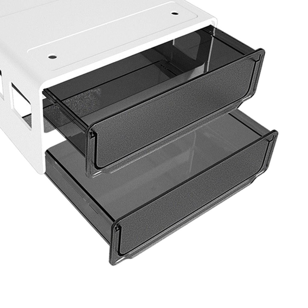 Self Stick Table Storage Box Hidden Storage Box for Sundries Closet Office Black S