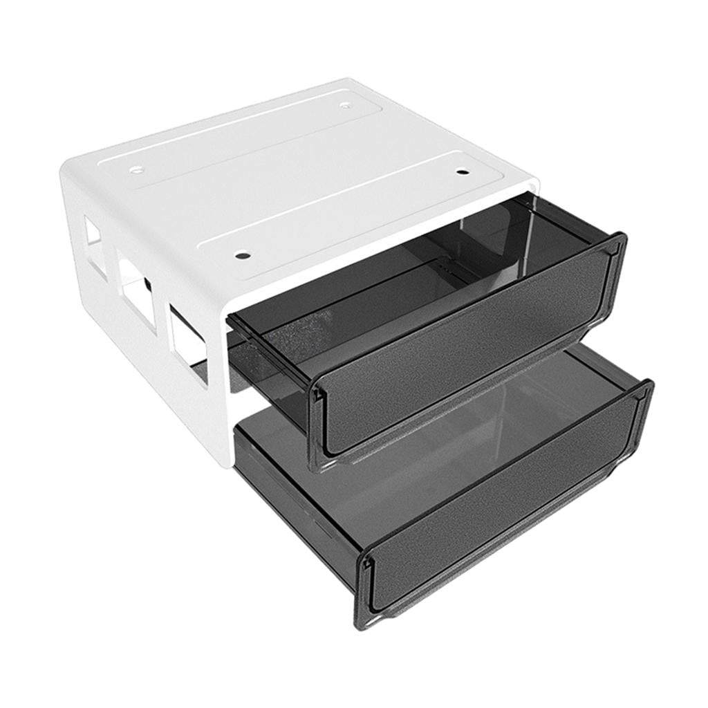 Self Stick Table Storage Box Hidden Storage Box for Sundries Closet Office Black S